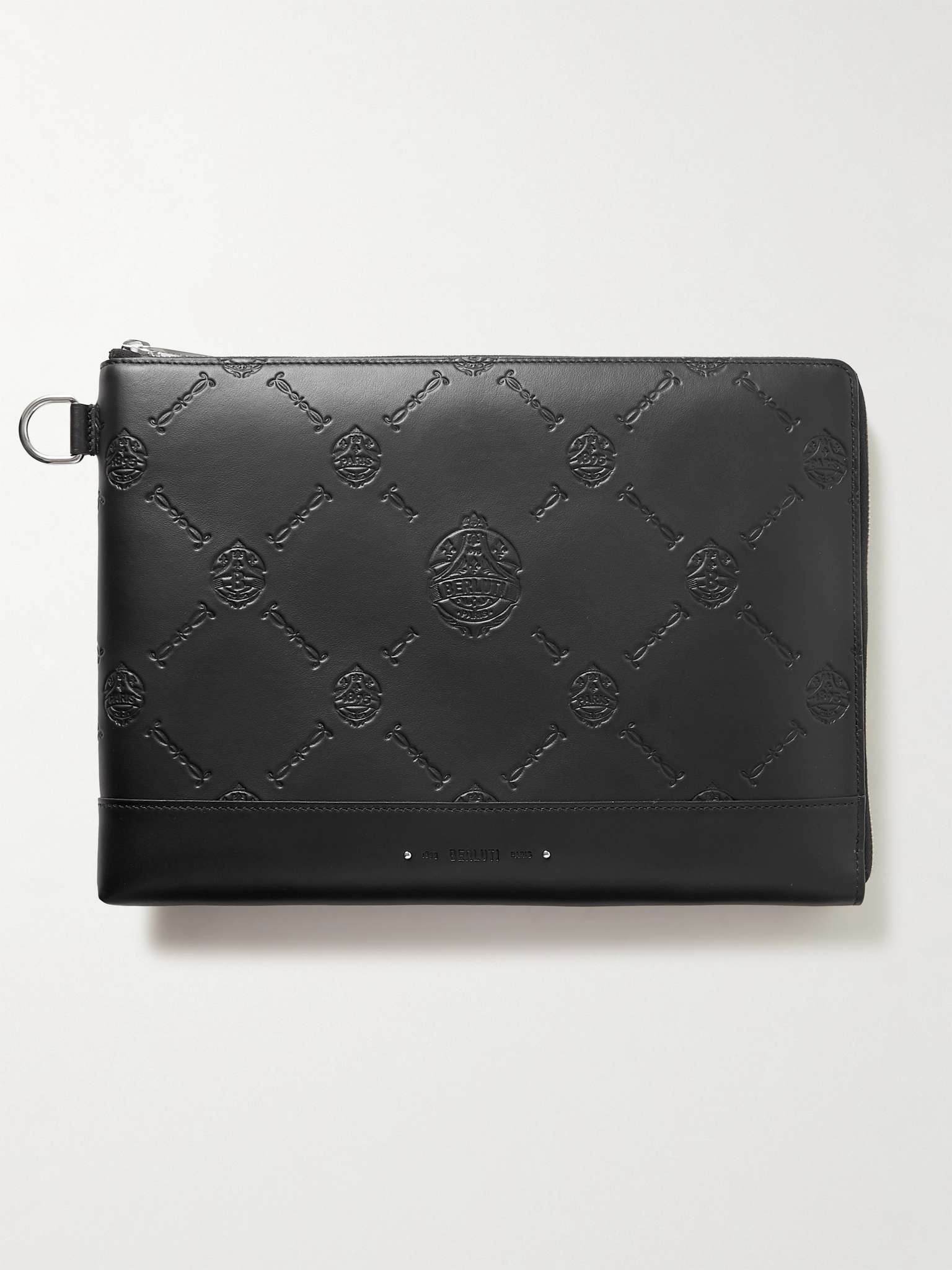 Logo-Embossed Leather Pouch - 1