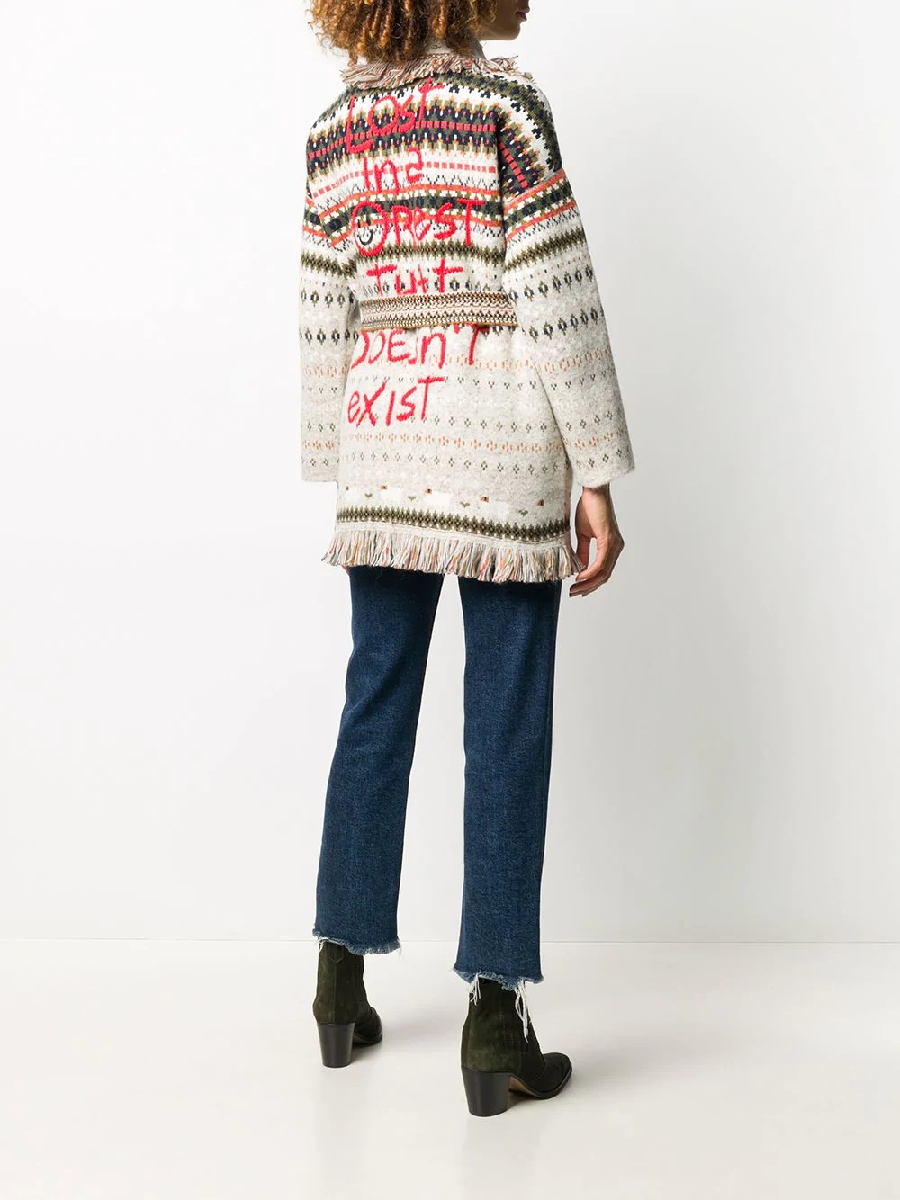 fair isle cashmere cardigan - 4