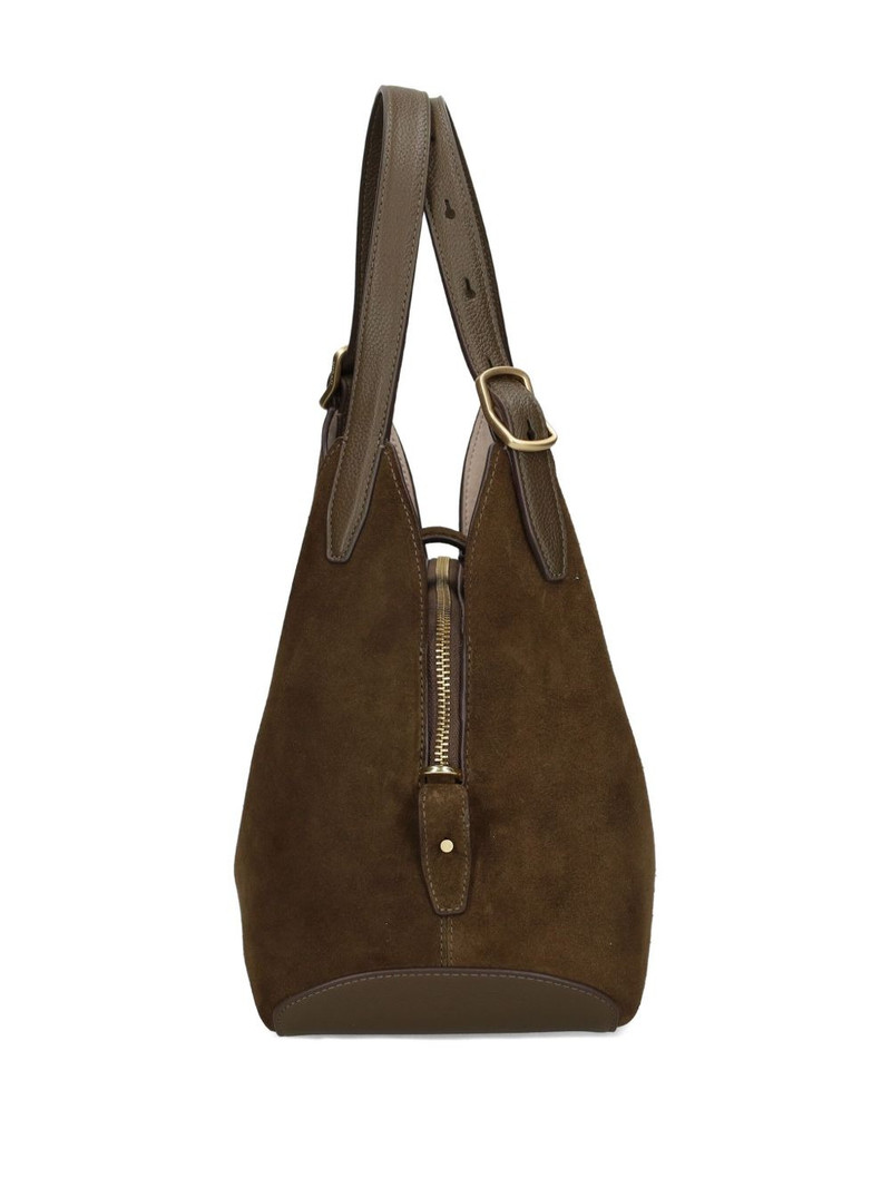Deco suede-leather tote bag 5