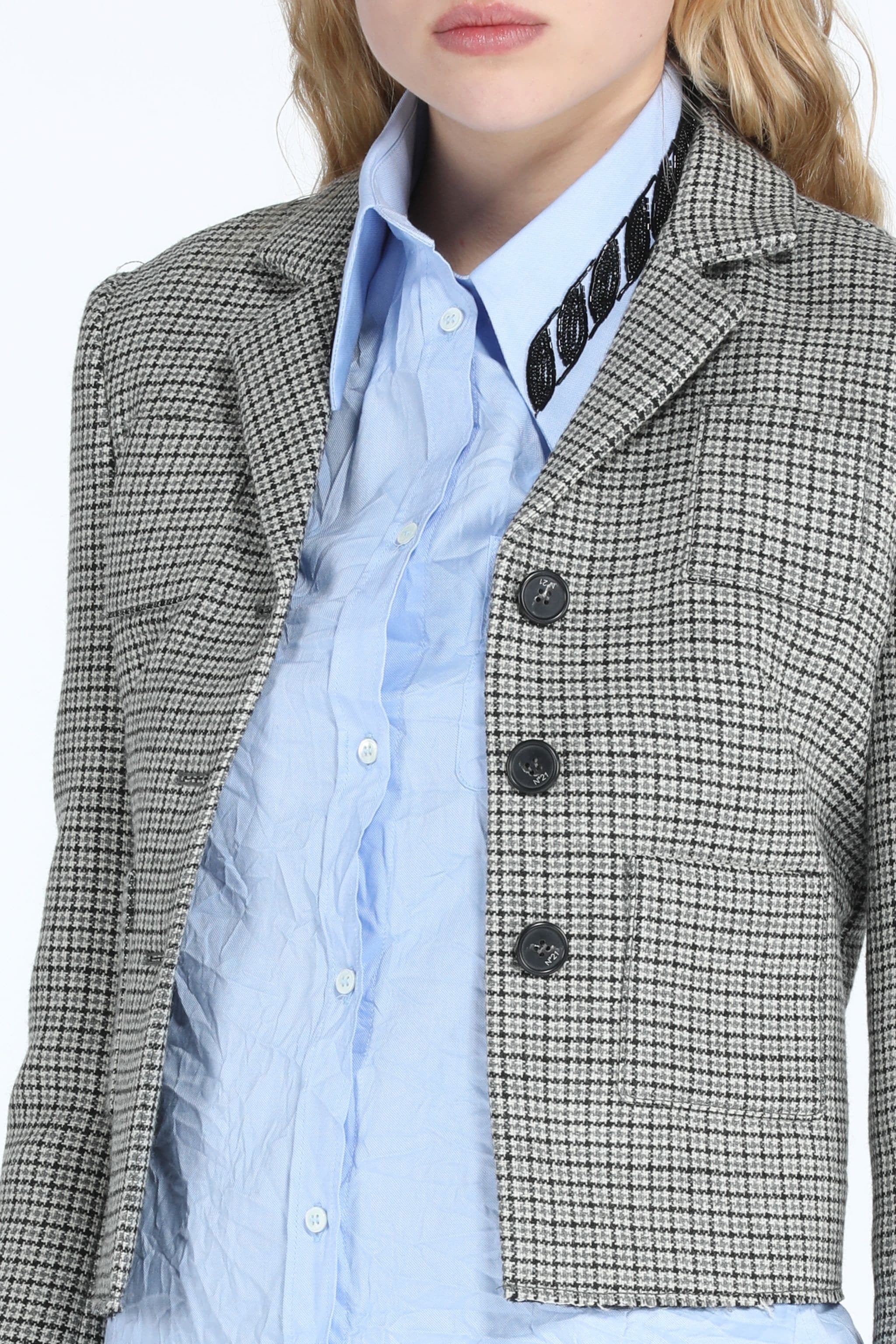 CHECKED TAILORED JACKET - 5