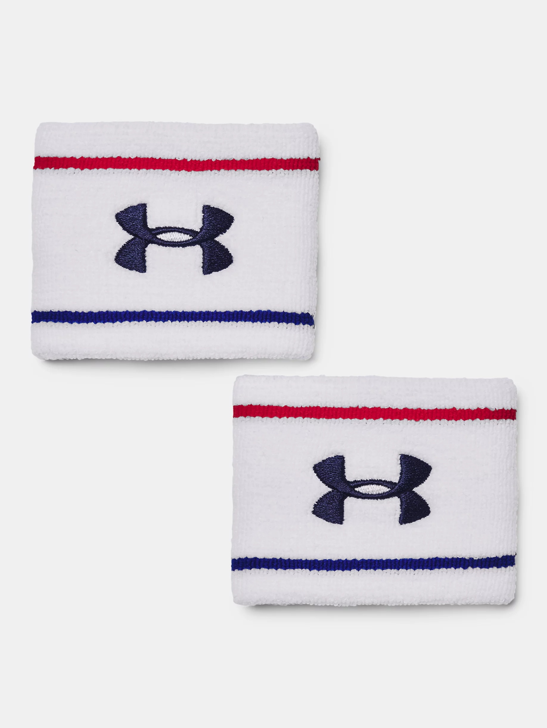 Unisex UA Striped Performance Terry 2-Pack Wristbands - 1