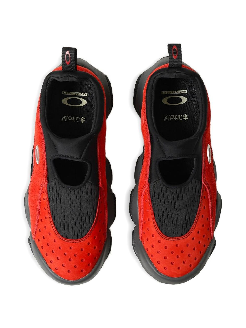 perforated suede trainers - 4