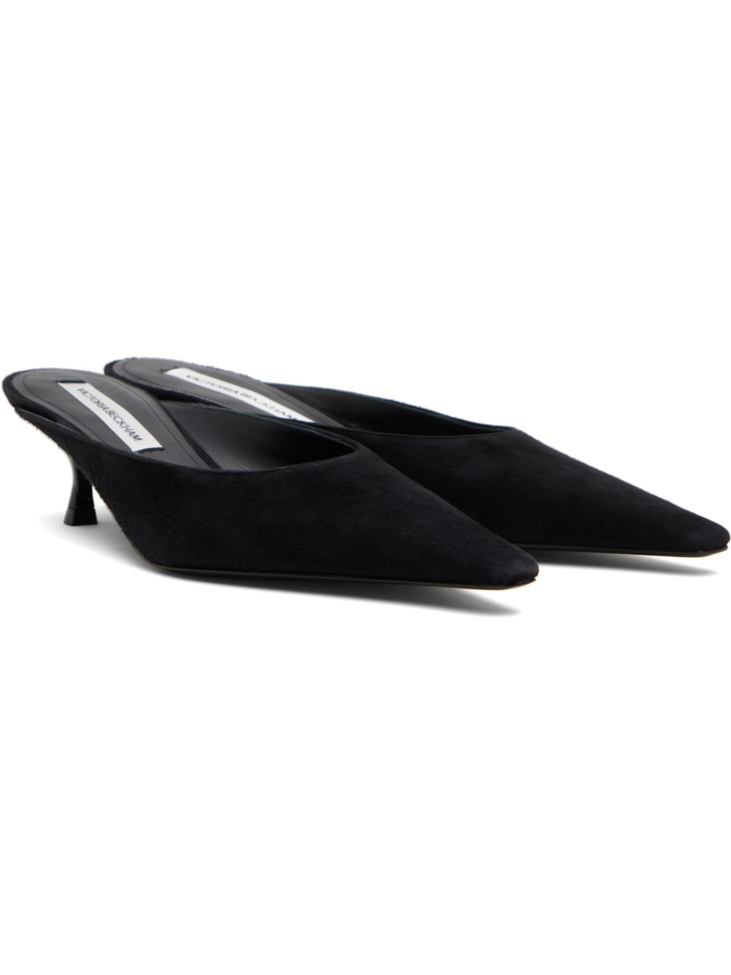 Black Sloan Suede Mules - 4