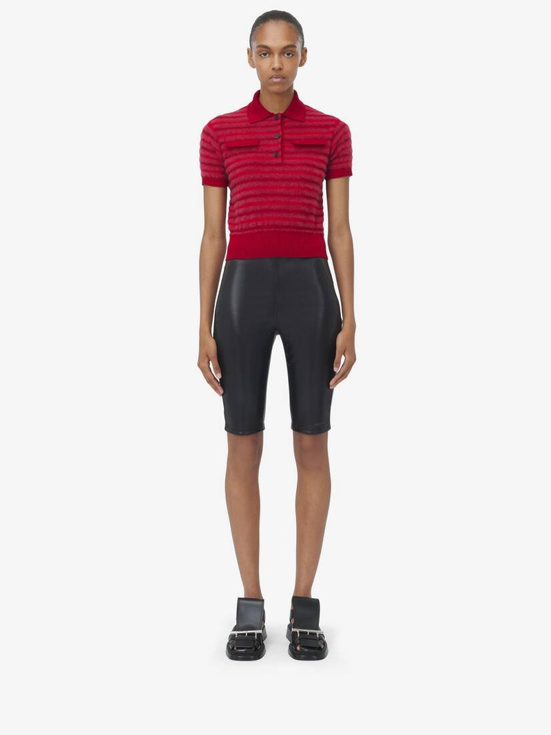 Alexander McQueen Leather Cycling Shorts outlook