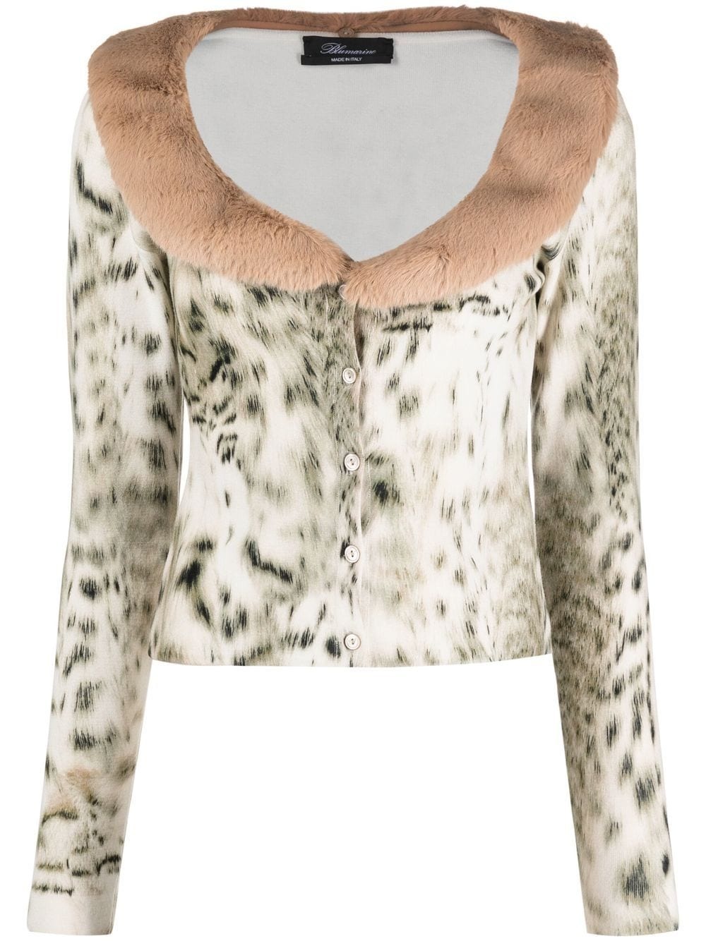 leopard-print cardigan - 1