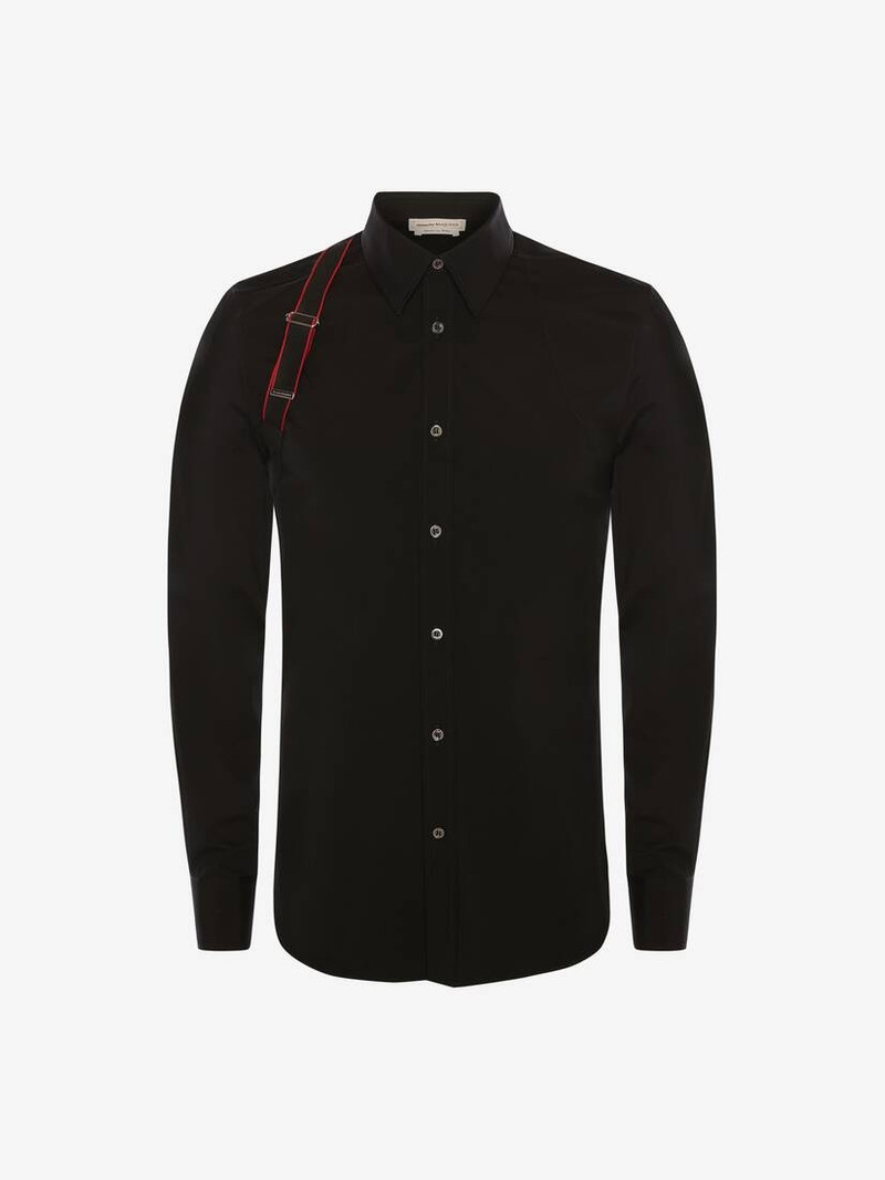 Men's Alexander McQueen Signature Harness Shirt in Black 1