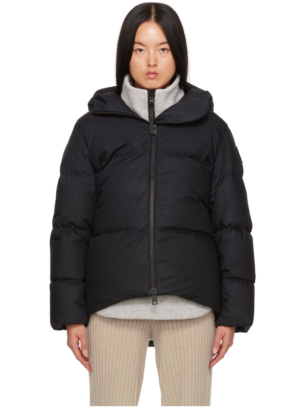Black Garnet Down Jacket - 1