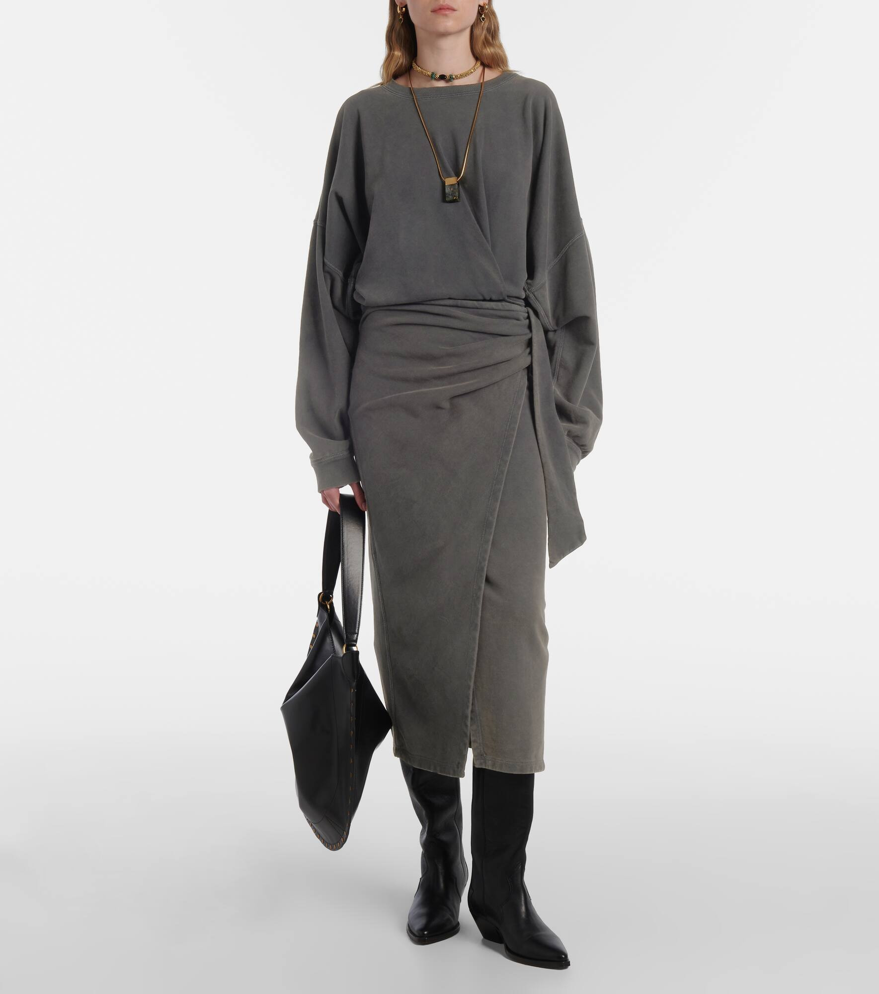 Sandrina cotton jersey sweatshirt dress - 2