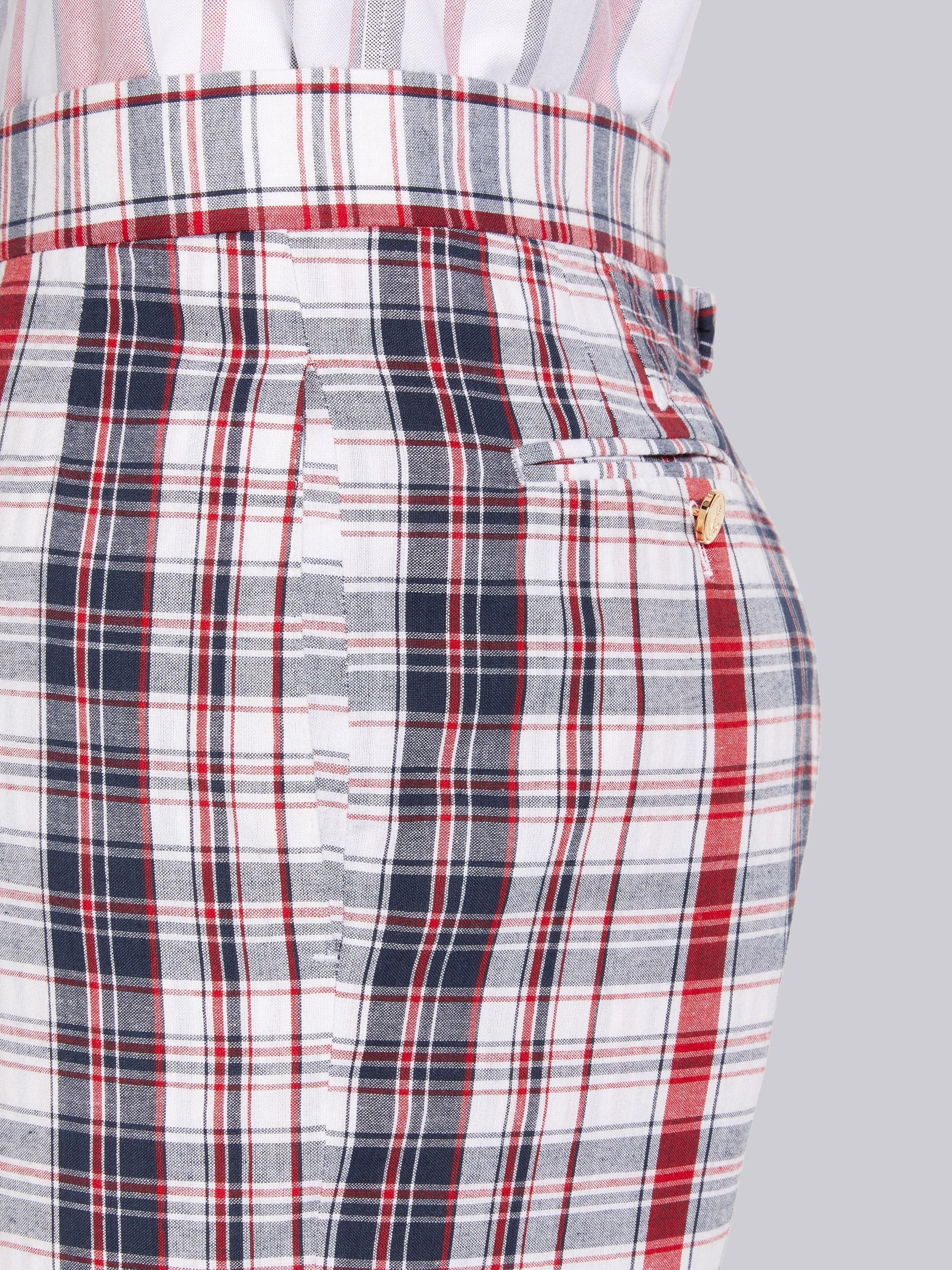 Multicolor Striped Plaid Classic Backstrap Short - 5