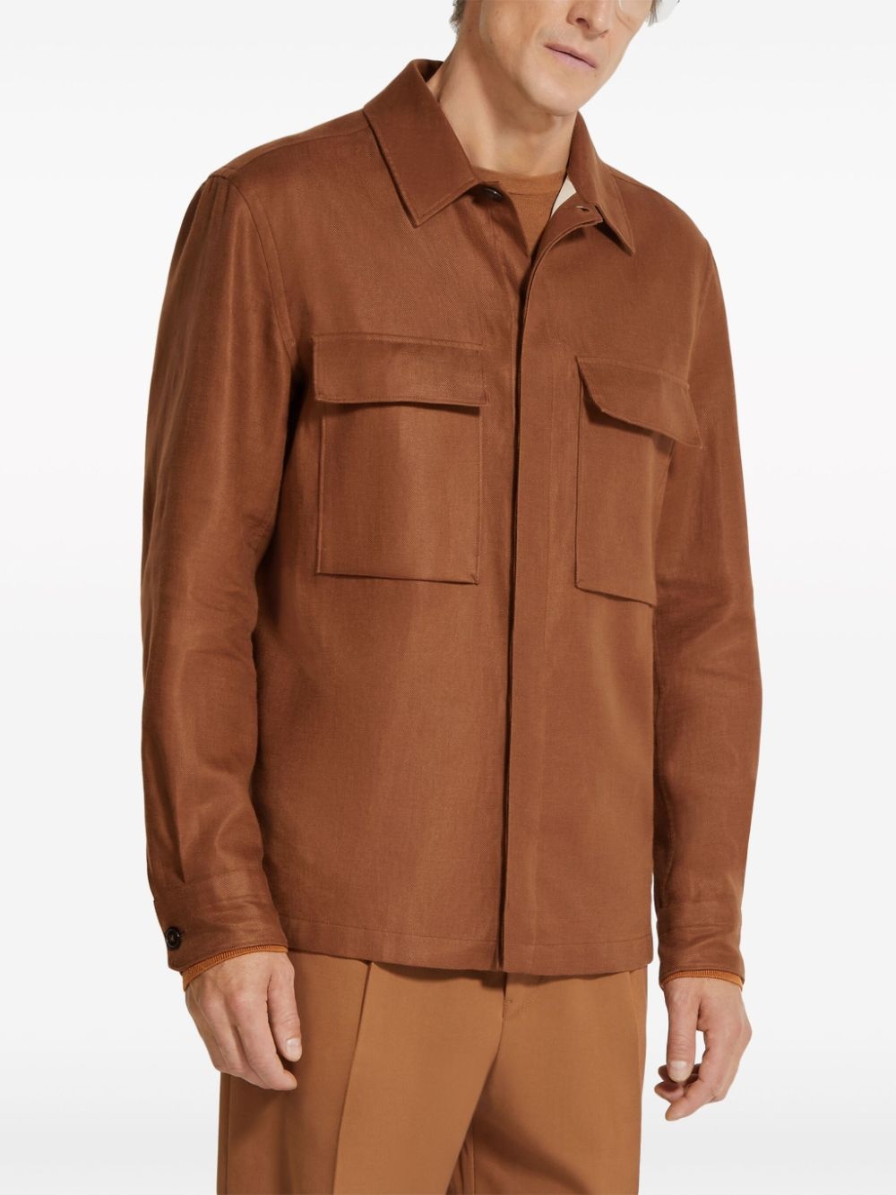 linen shirt jacket - 3