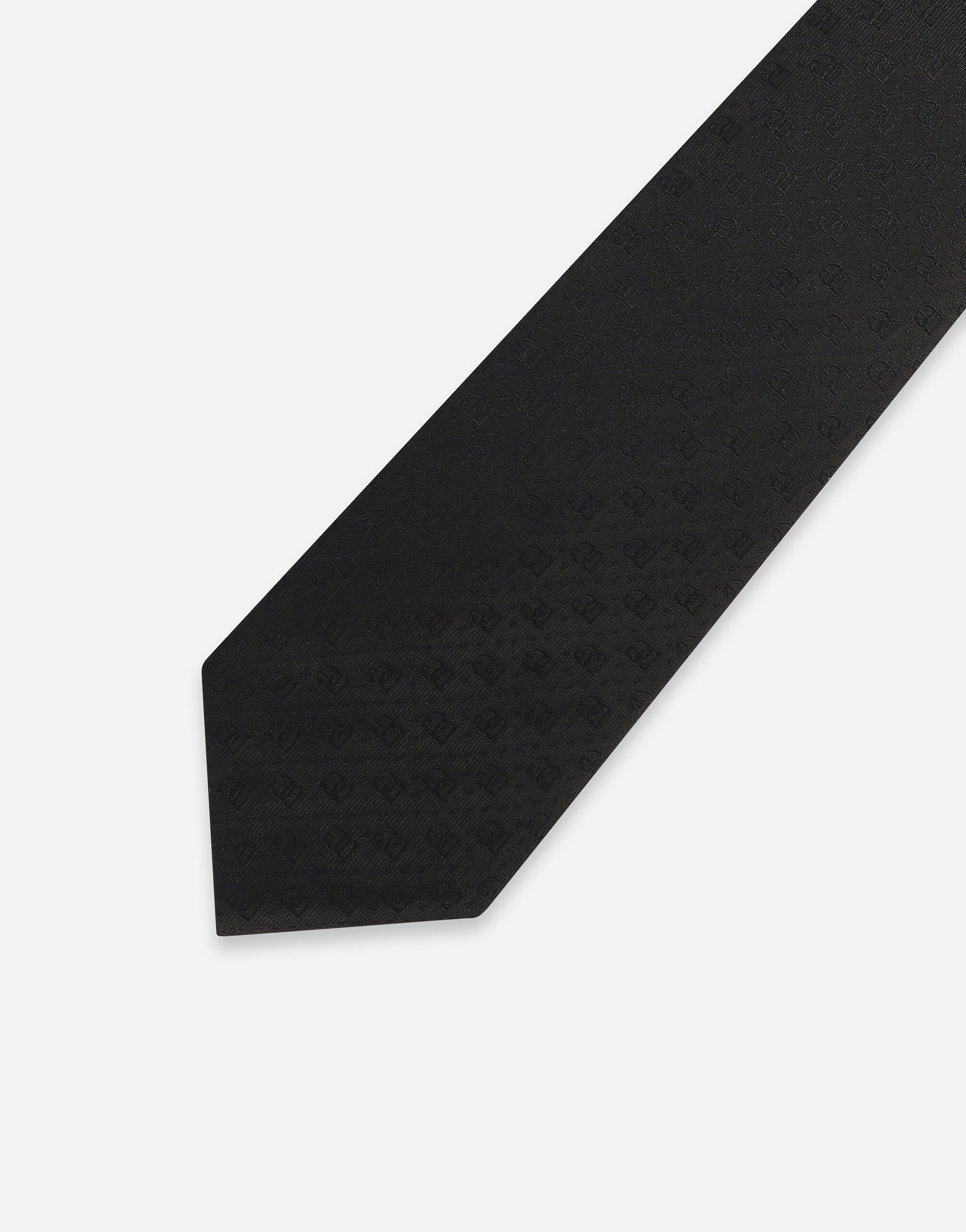 8-cm silk jacquard blade tie with DG logo - 3