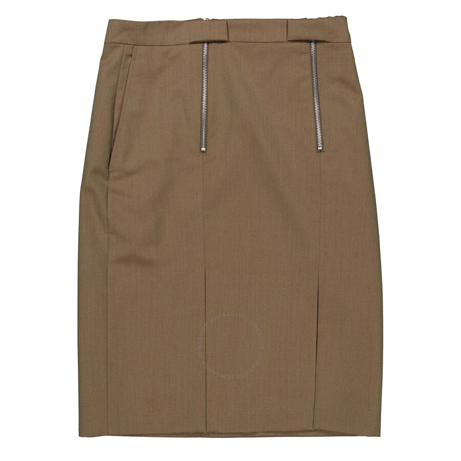 Eftychia - Eftychia Suncloth High-Waist Zip-Detail Skirt, Brand Size 10 (US Size 6) - 2