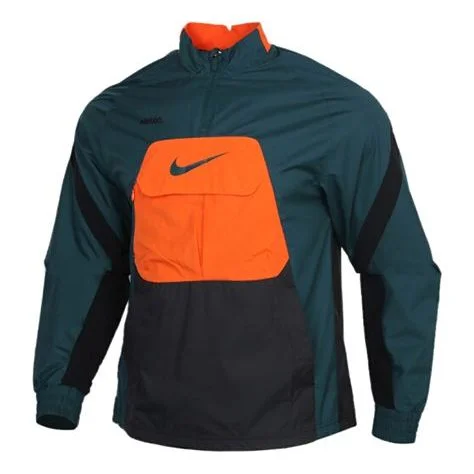 Nike Half Zipper Splicing Pullover Sports Jacket CK5589-011 - 1