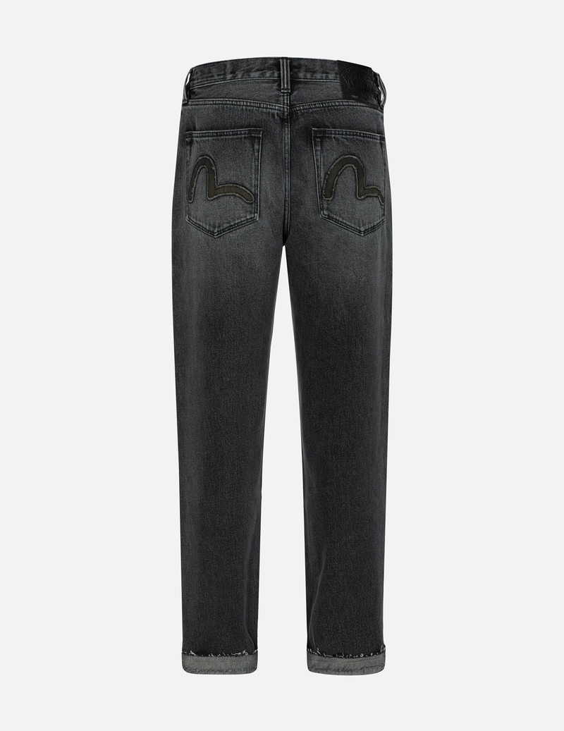 EVISU SEAGULL APPLIQUÉ EMBROIDERY BAGGY FIT PATCHWORK JEANS outlook