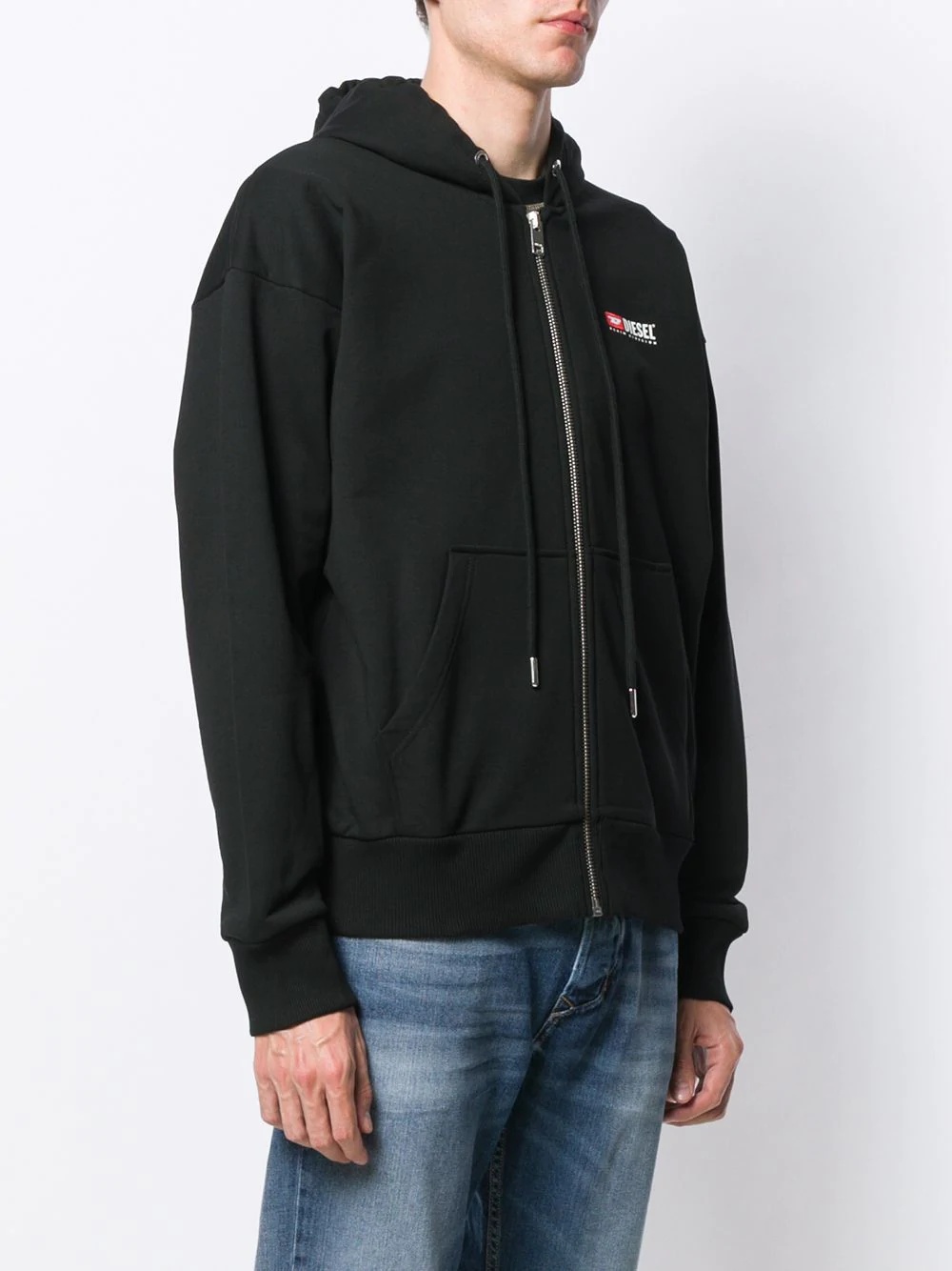 zip-up logo hoodie - 3