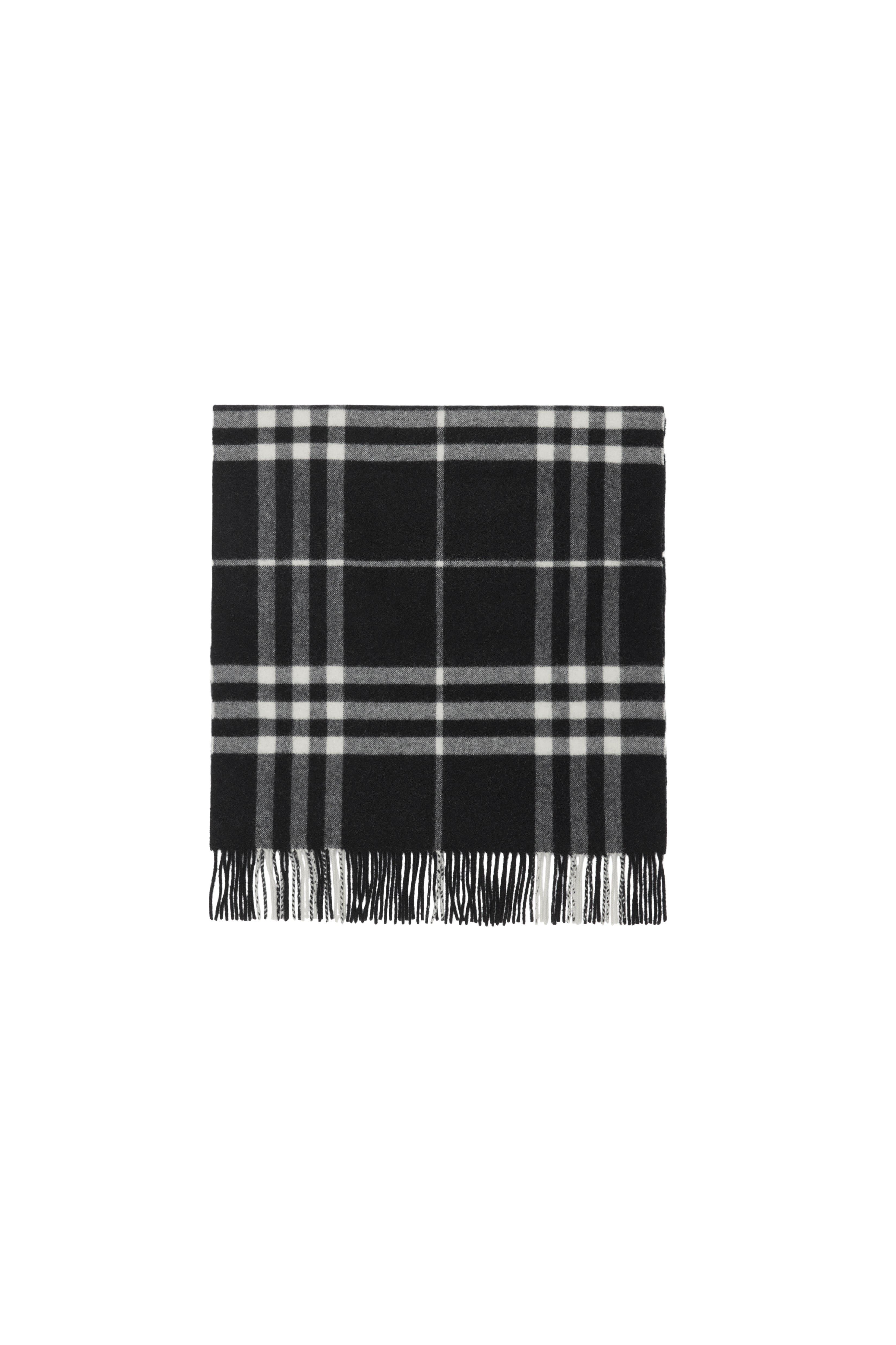 burberry Wide Check Cashmere Scarf in Black/calico at Nordstrom - 5
