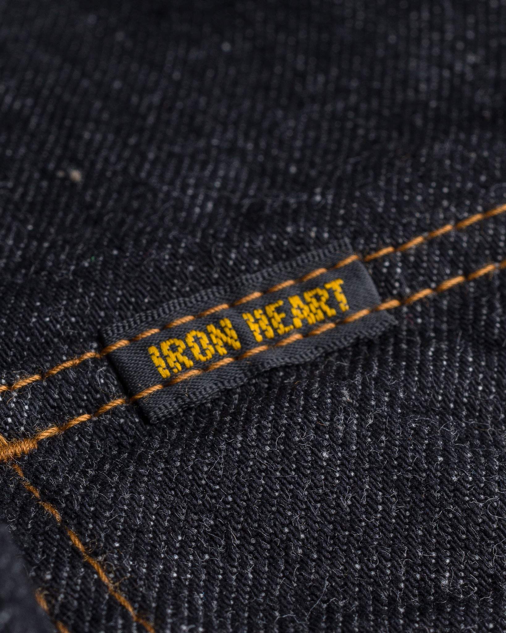 IHSH-33-BLK 12oz Selvedge Denim Western Shirt - Black - 20