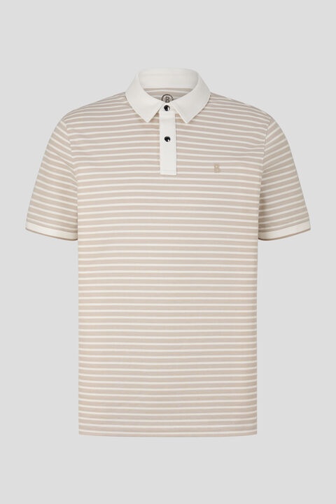 Timo Polo shirt in Beige/White - 1