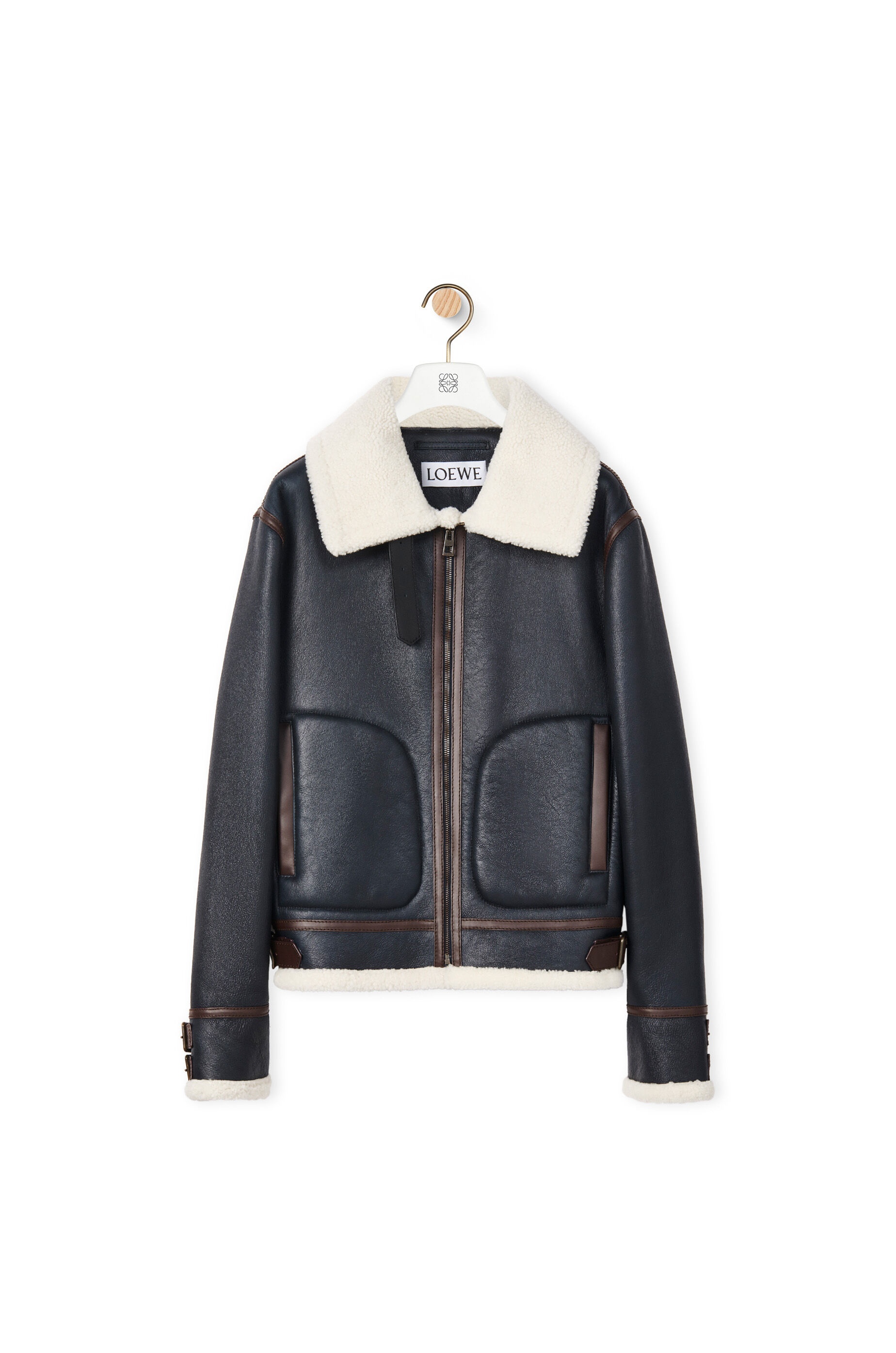 Aviator jacket in shearling - 1