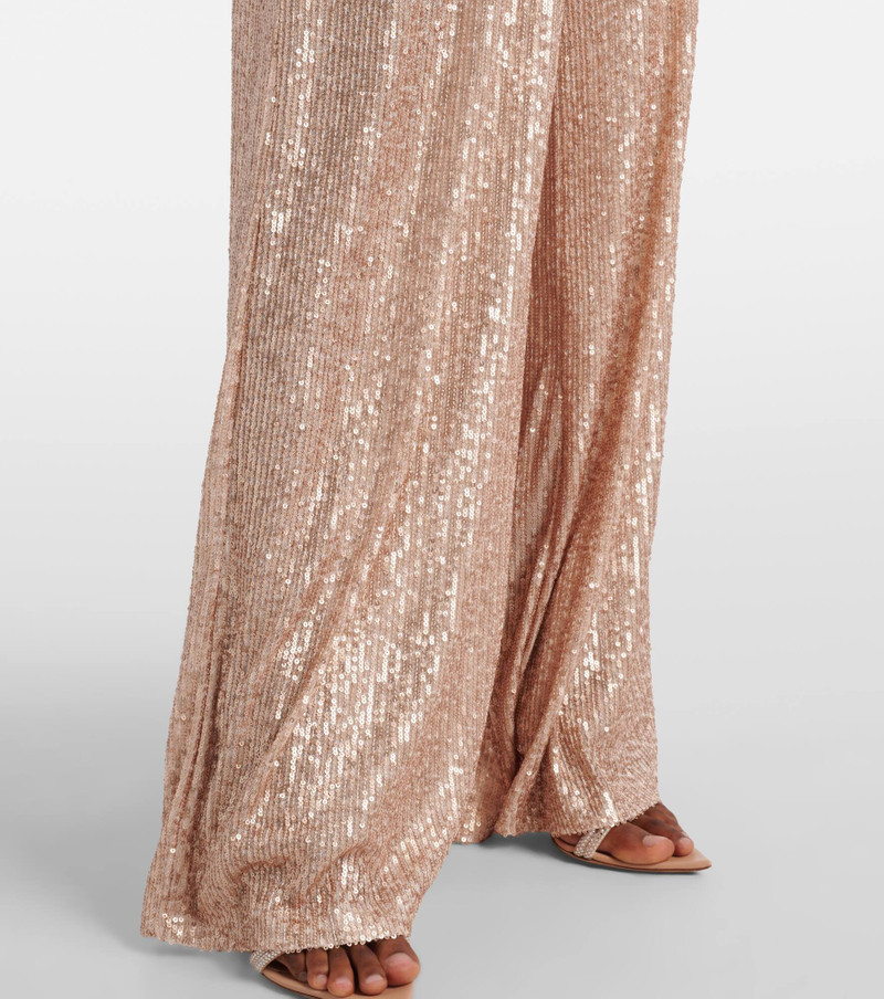 Sequined high-rise wide-leg pants 5