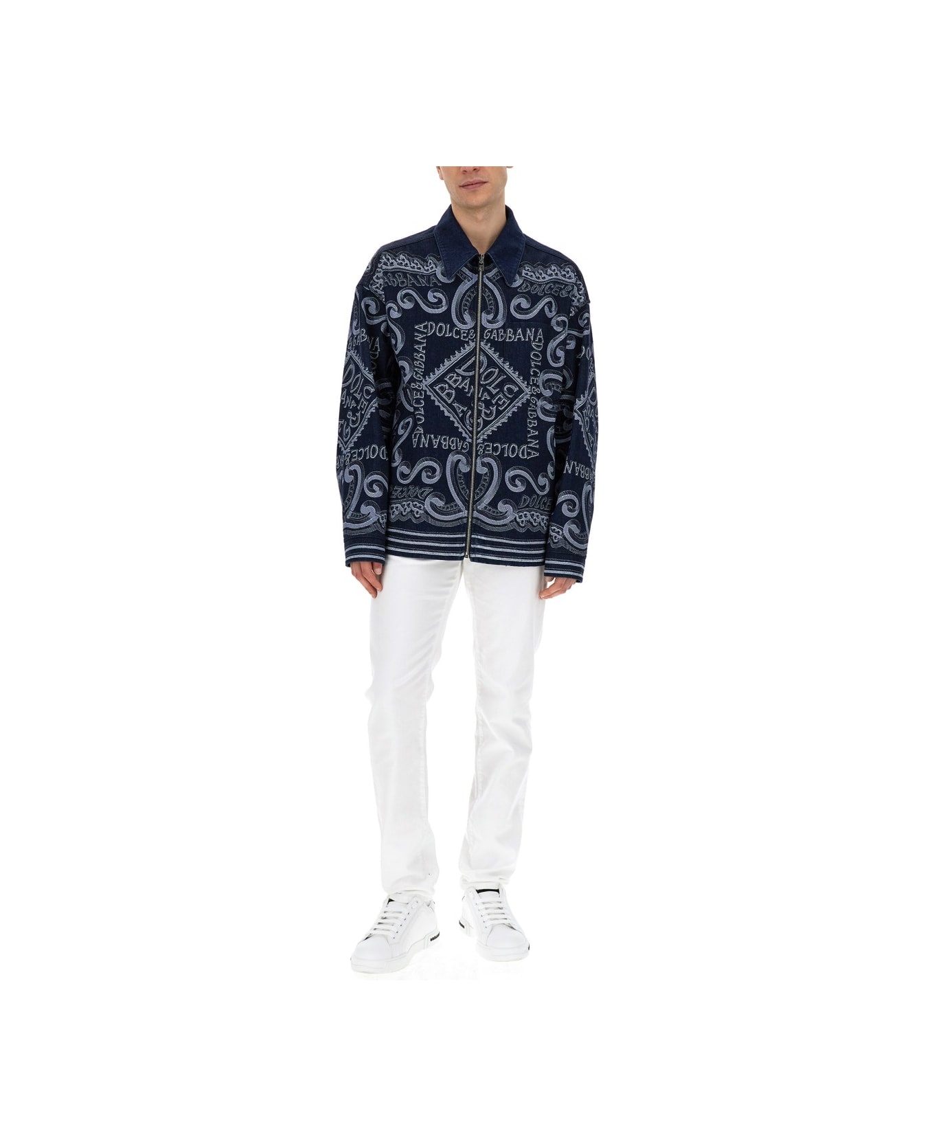 Navy Print Cardigan - 2