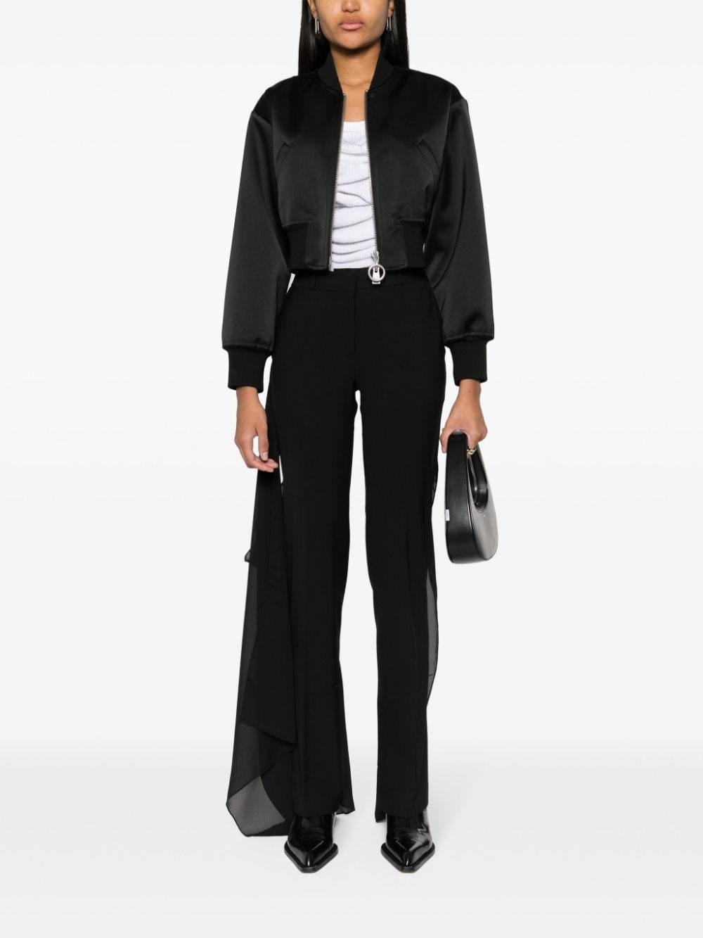 draped-detail tailored trousers - 2