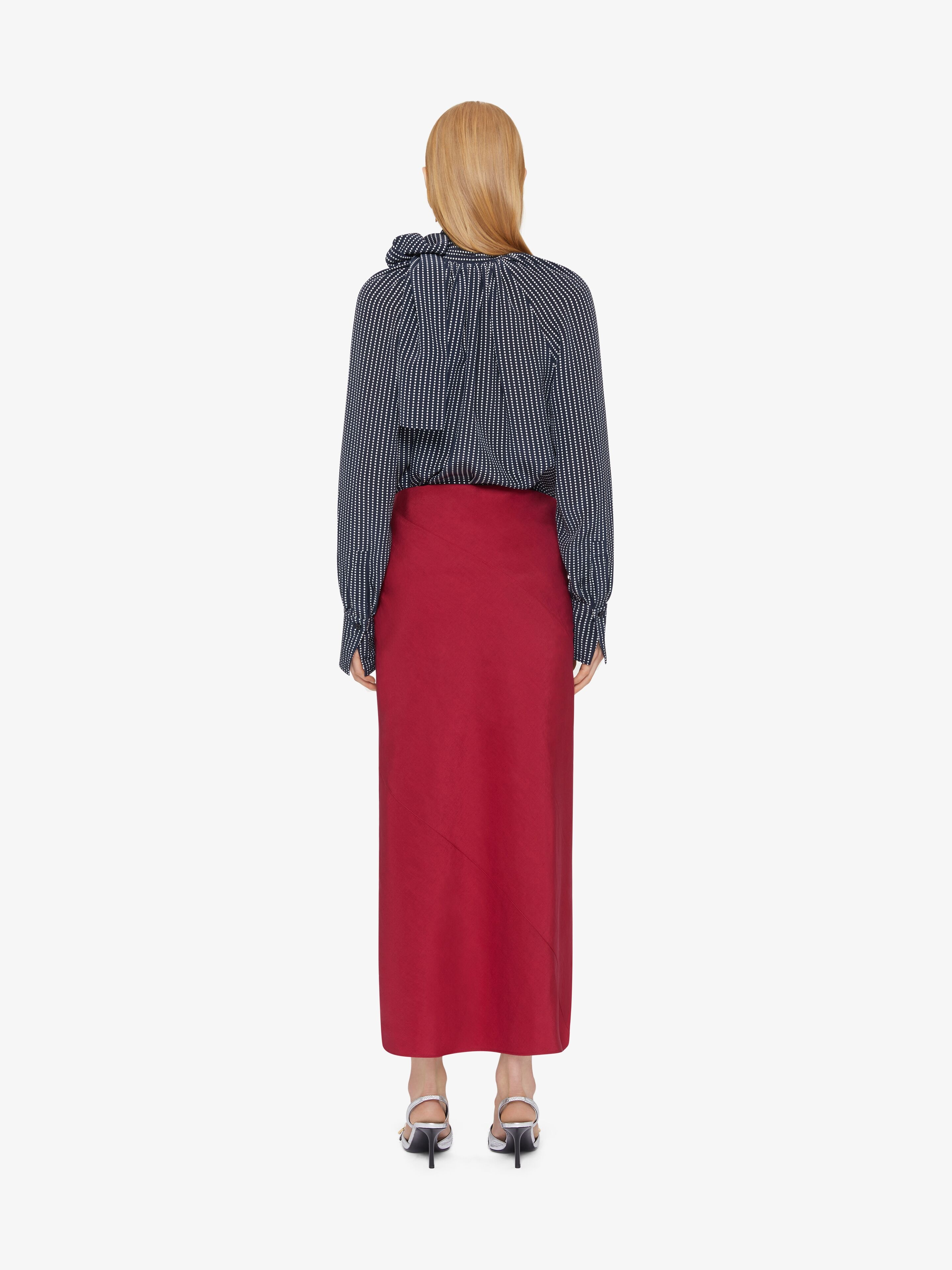 POLKA DOTS BLOUSE IN SILK WITH LAVALLIÈRE - 4