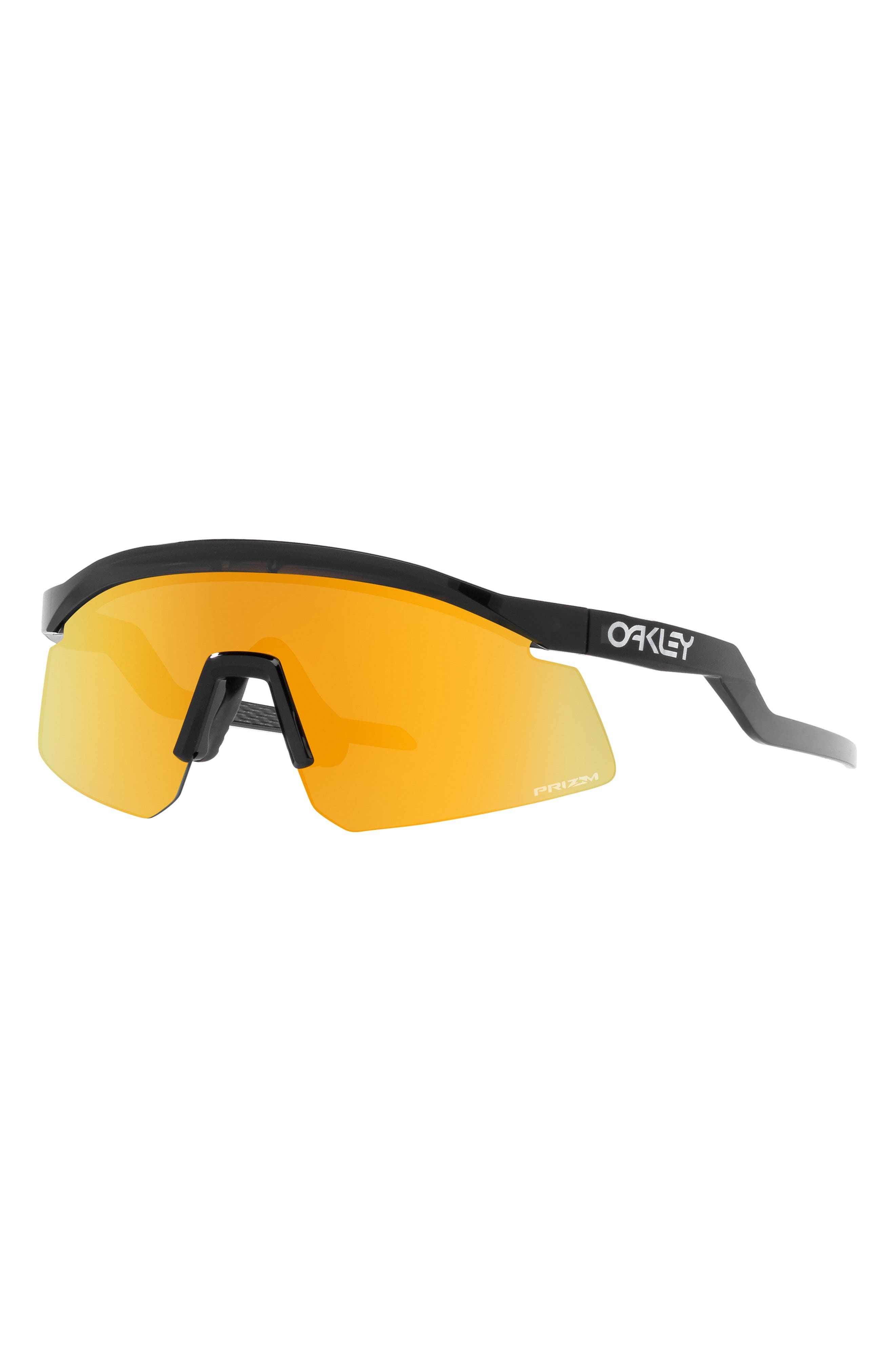 Oakley Hydra 37mm Prizm™ Semirimless Wrap Shield Sunglasses in Black Gold at Nordstrom - 2