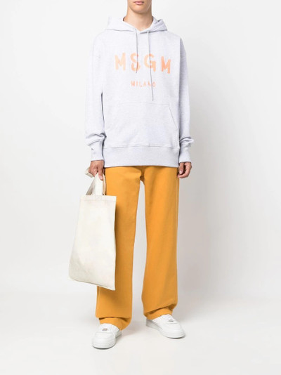 MSGM graffiti-logo hoodie outlook