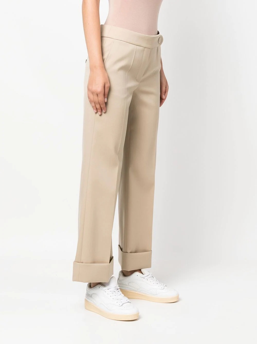 mid-rise cropped wool trousers - 3
