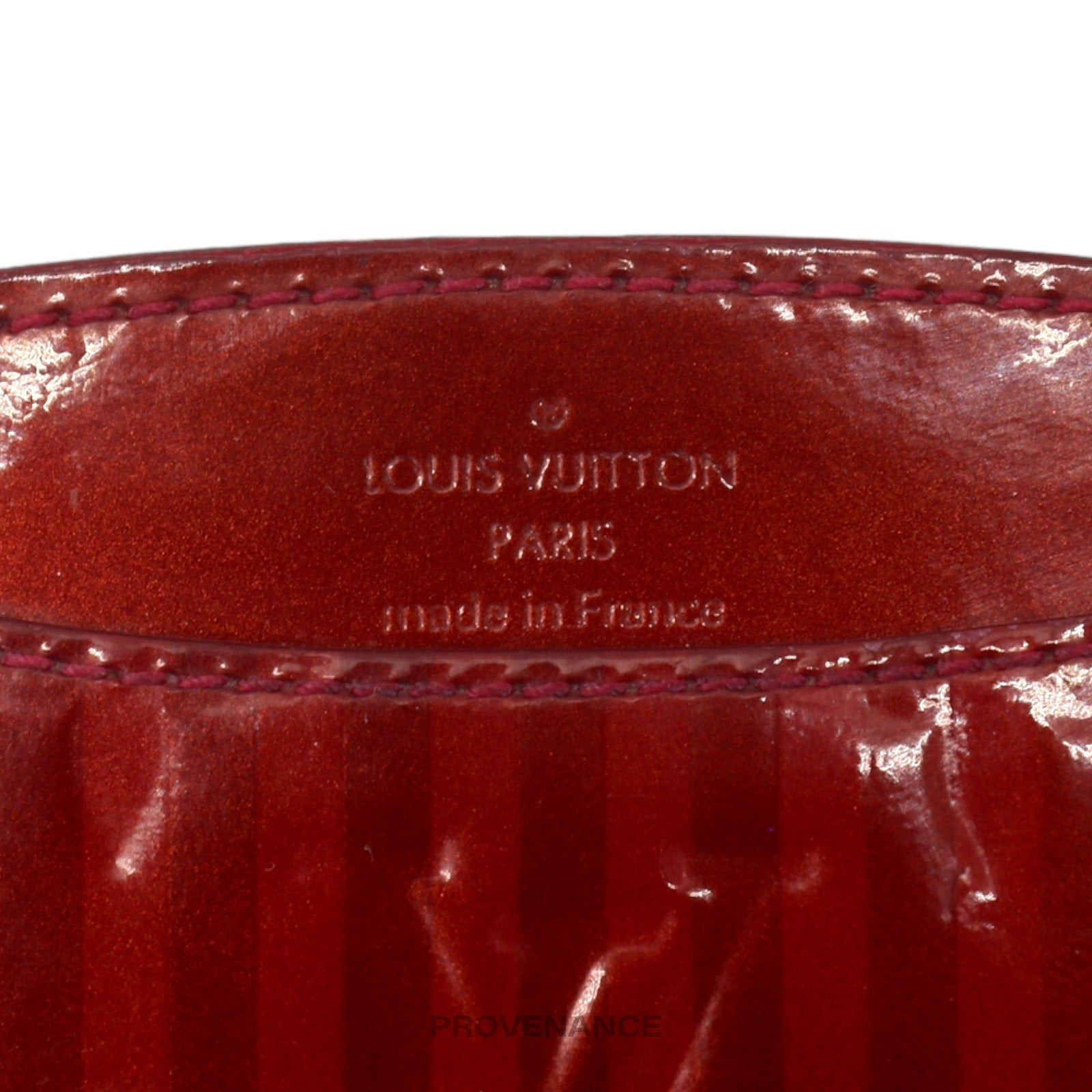 Louis Vuitton Card Wallet -  Red Vernis Rayures - 6