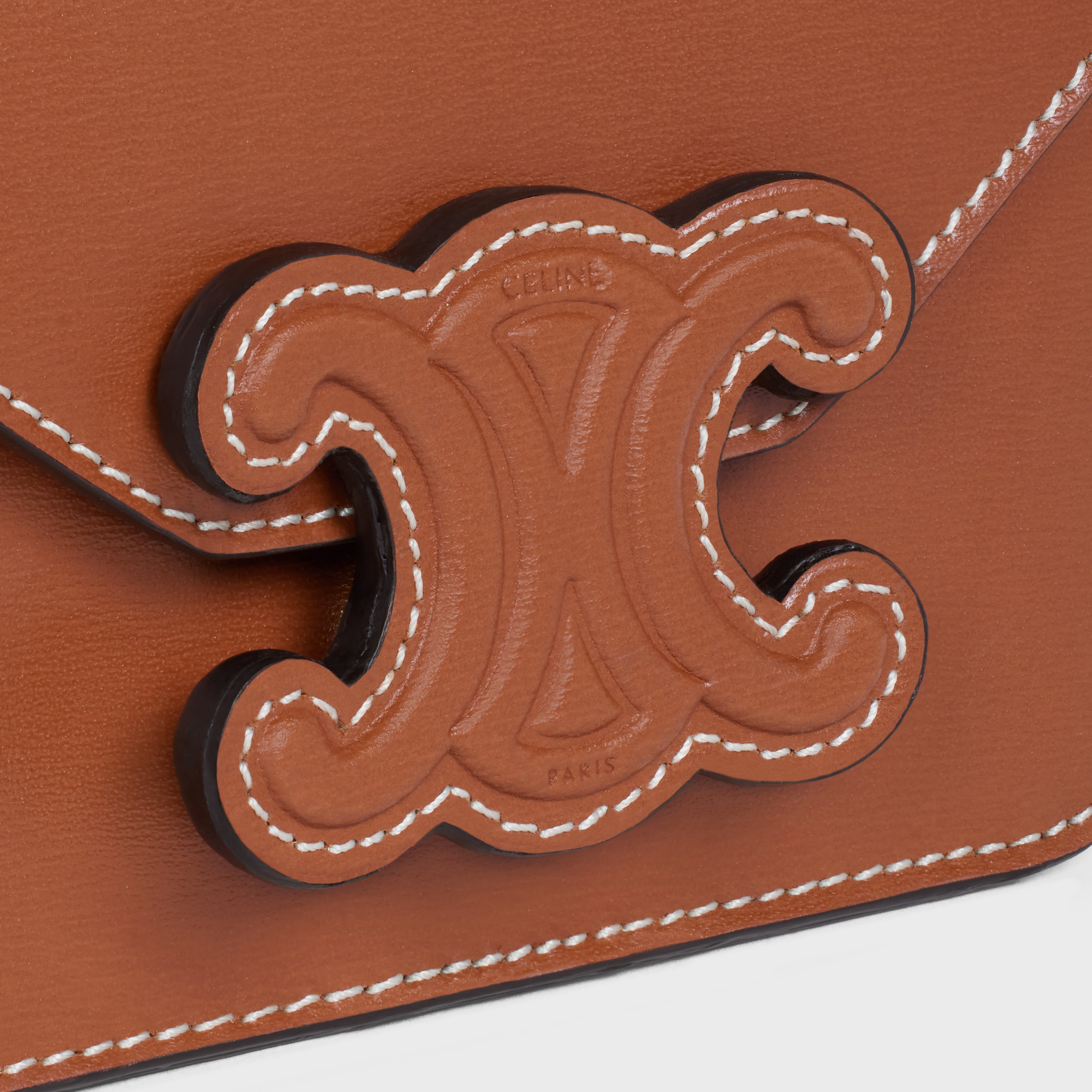 CARD HOLDER ON CHAIN TRIOMPHE in Shiny calfskin - 5