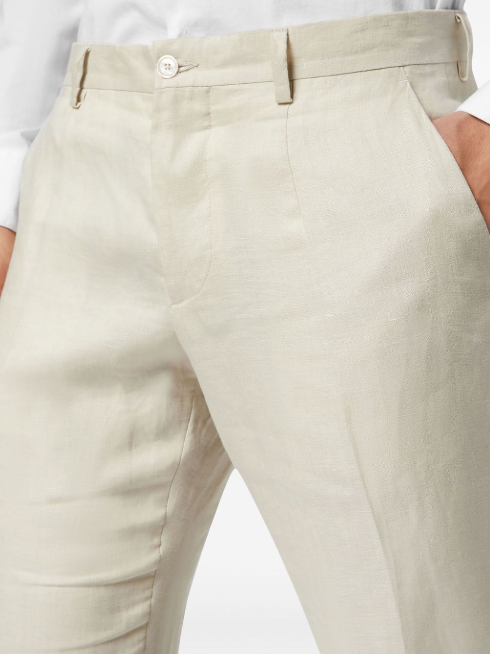 linen tailored trousers - 5