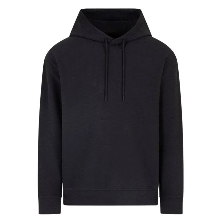 Emporio Armani All-Over Lettering Hooded Sweatshirt - 1