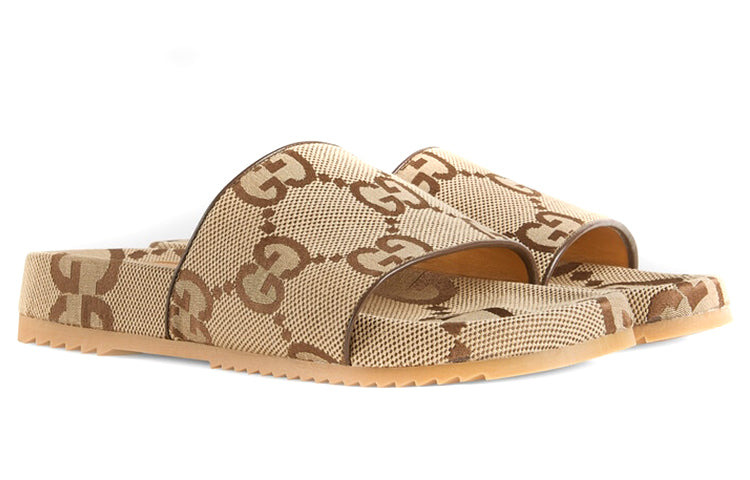 Gucci GG Canvas Slide Sandal 'Camel Monogram' 624695-UKOD0-2673 - 2