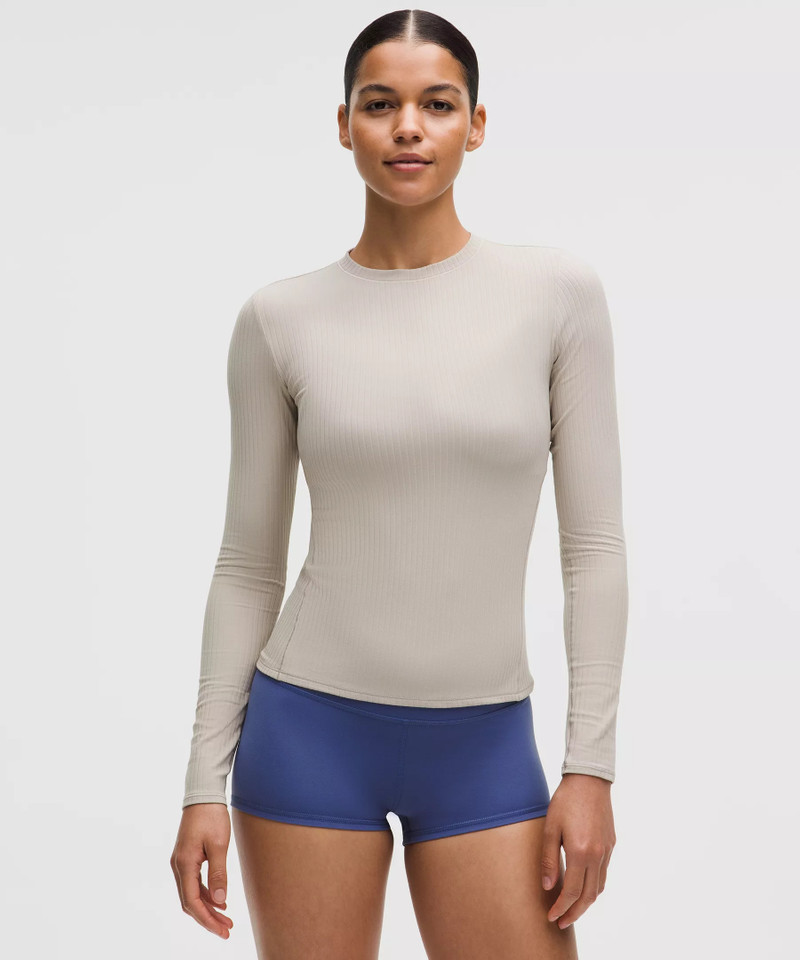 Wundermost Ultra-Soft Ribbed Nulu Crewneck Long-Sleeve Shirt 1