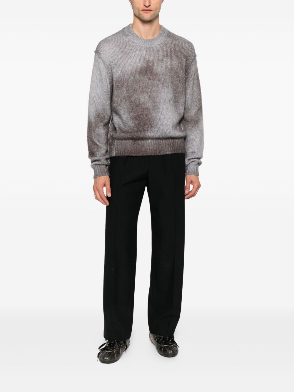 pleated straight-leg trousers - 2