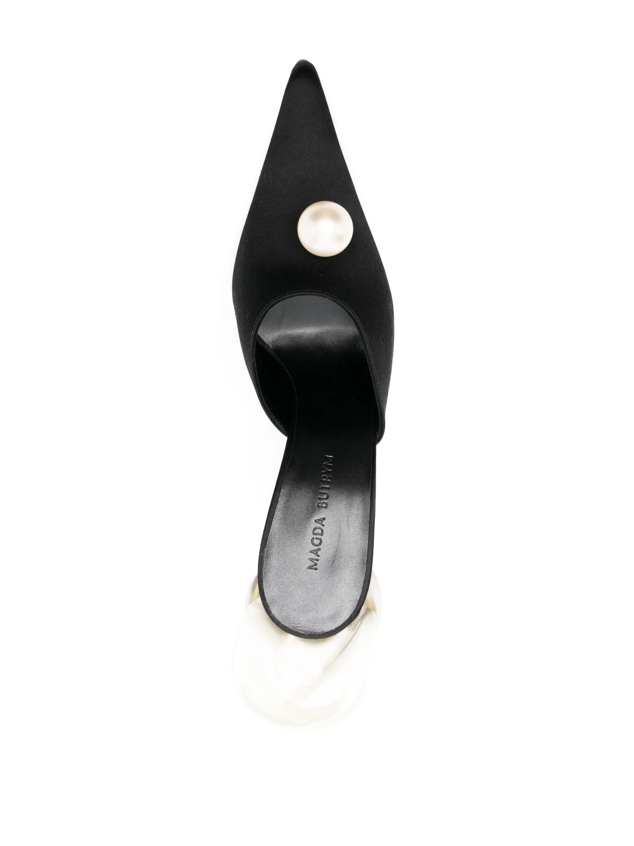faux-pearl embellished 110mm leather mules - 4