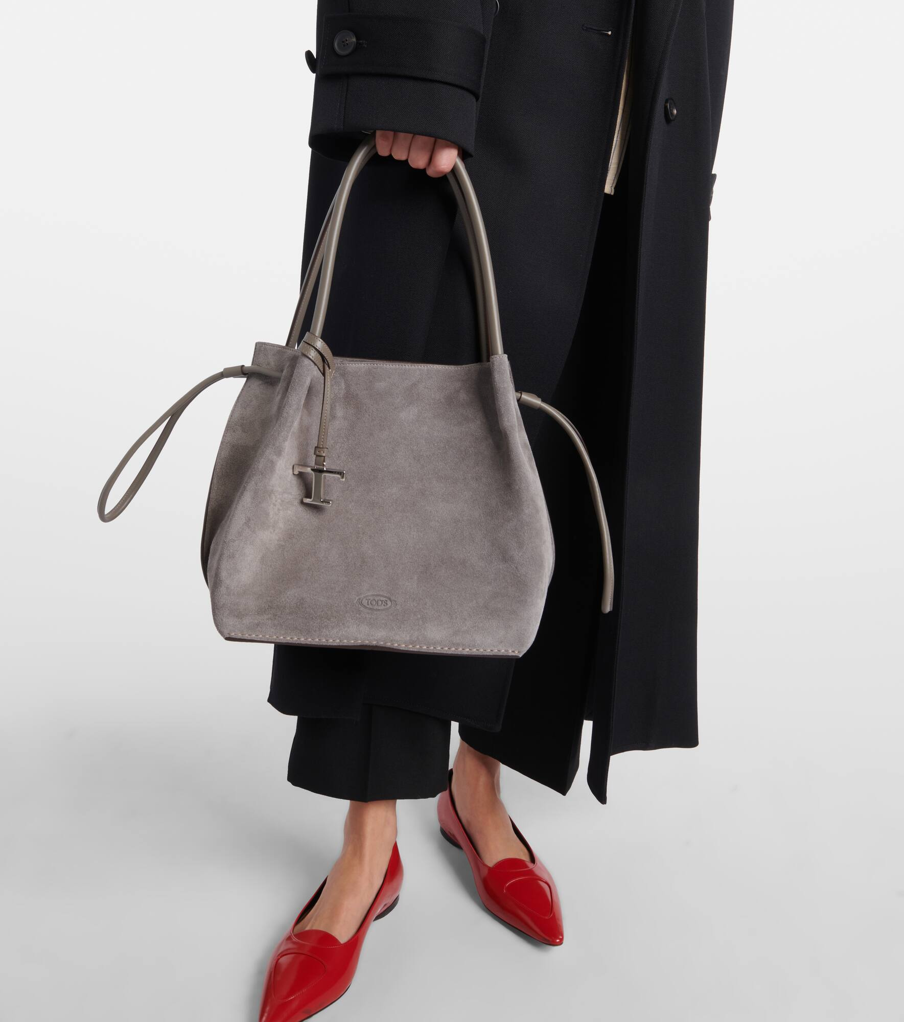 Buz Medium suede bucket bag - 6