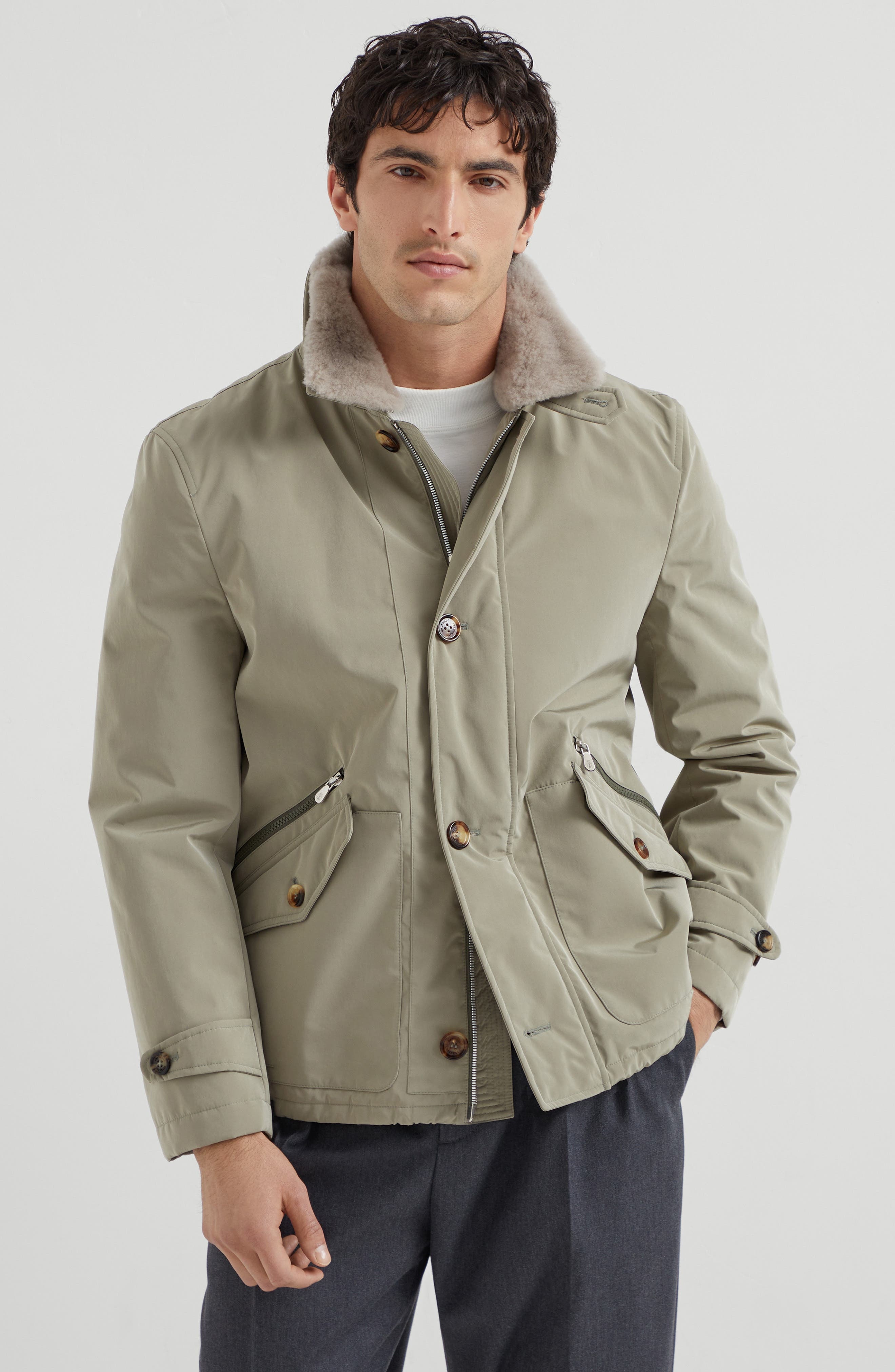 Brunello Cucinelli Nylon outerwear in Khaki at Nordstrom - 2