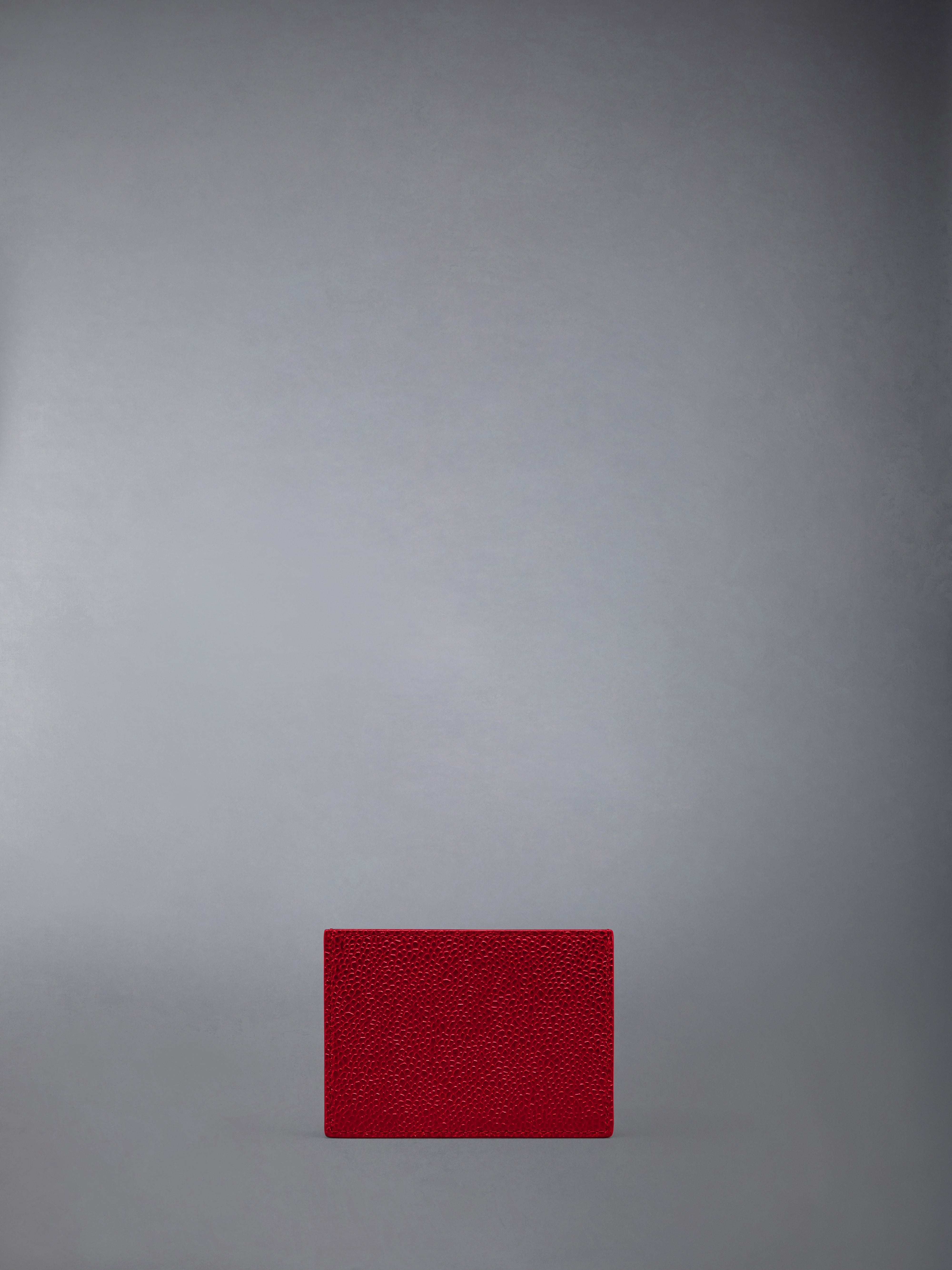 PEBBLE GRAIN LEATHER SINGLE CARD HOLDER - 5