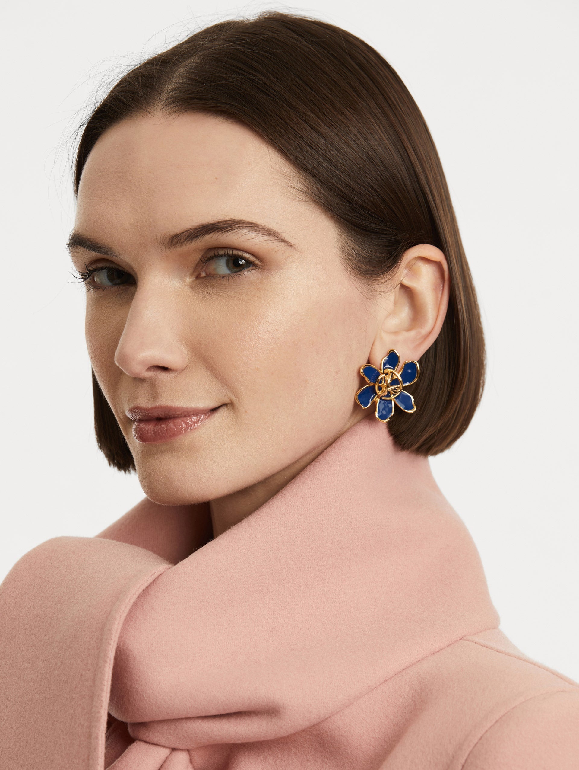 ENAMEL O FLOWER EARRINGS - 2