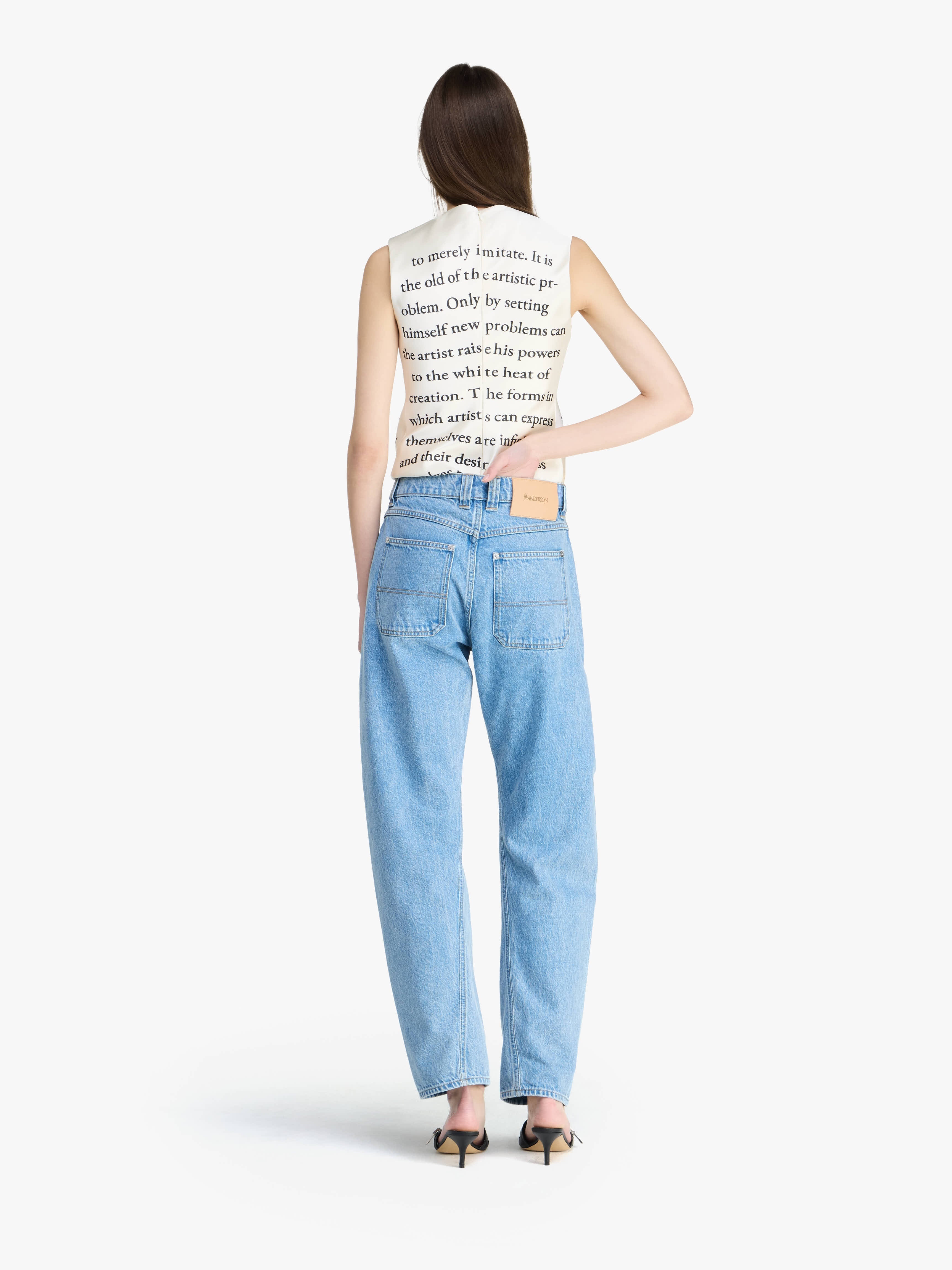 TWISTED SLIM LEG DENIM JEANS - 3