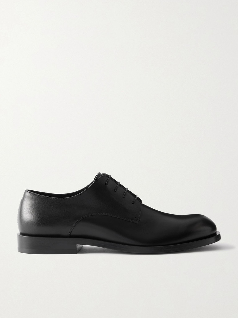 Leather Derby Shoes Black 1