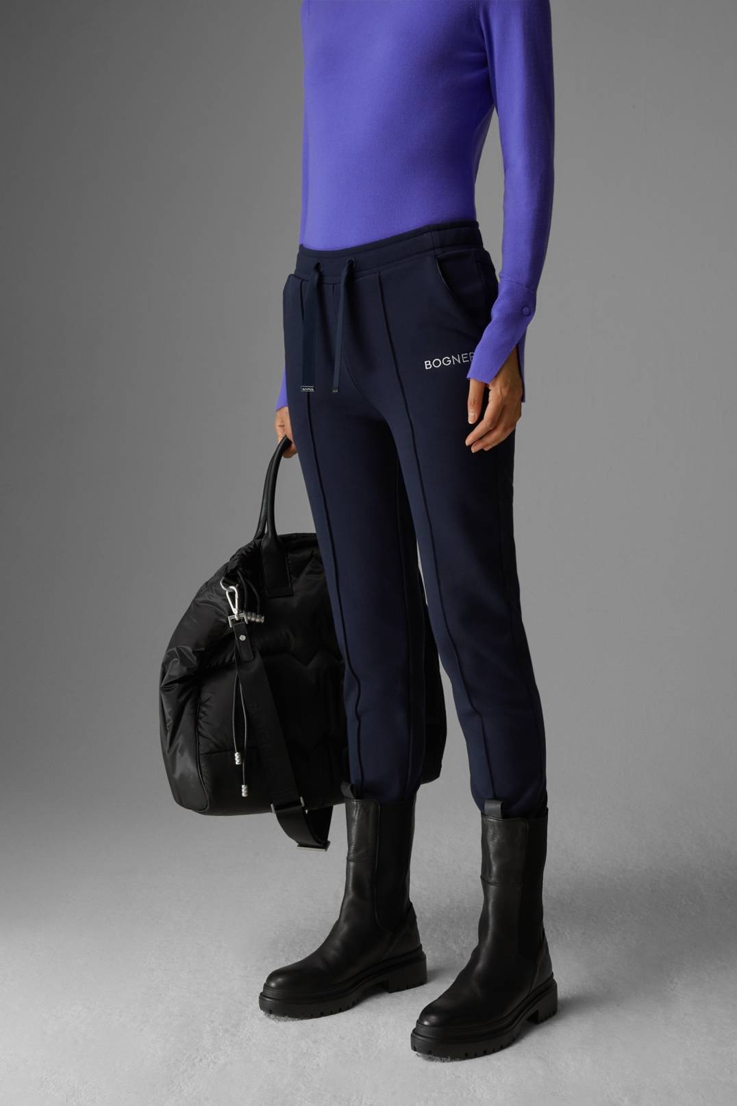 CARA TRACKSUIT PANTS IN NAVY BLUE - 2