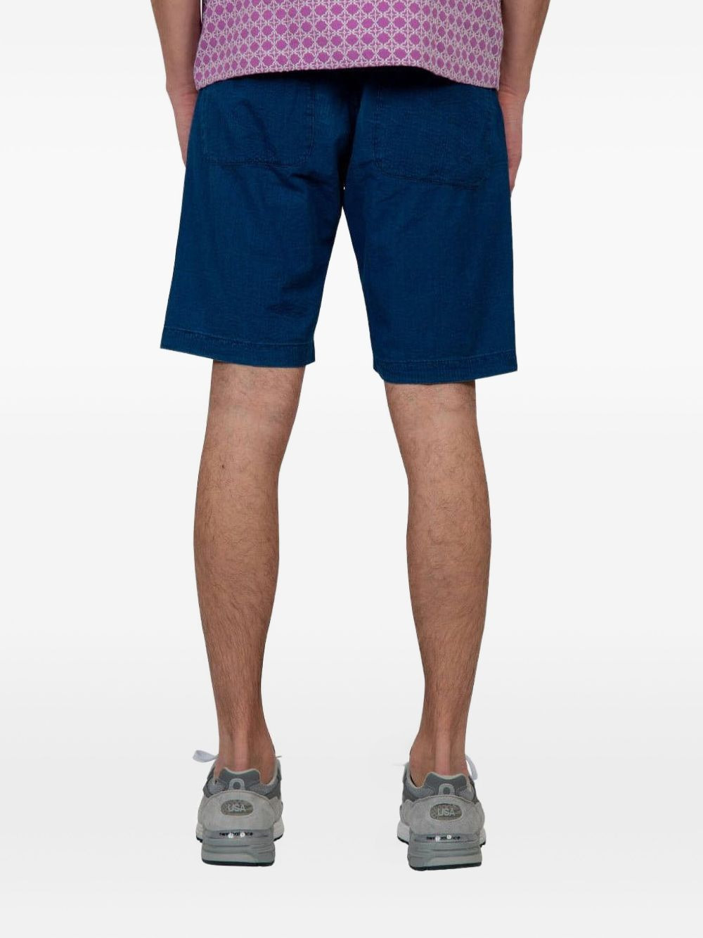 washed cotton shorts - 3