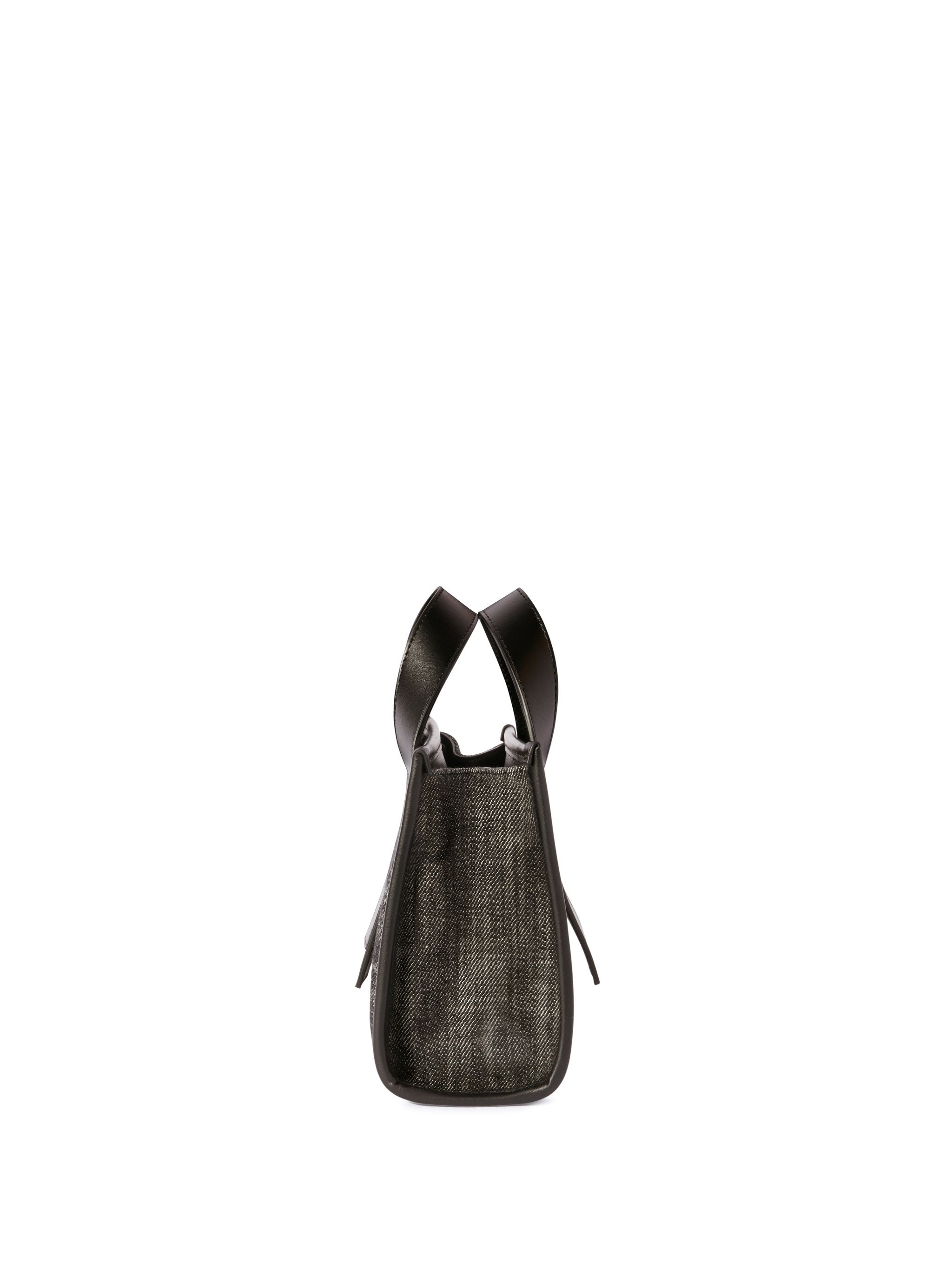 Black Diagonal Quilted Tote Bag - 3