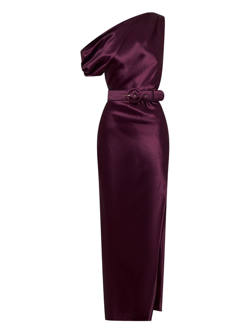 Eartha one-shoulder belted maxi dress 1