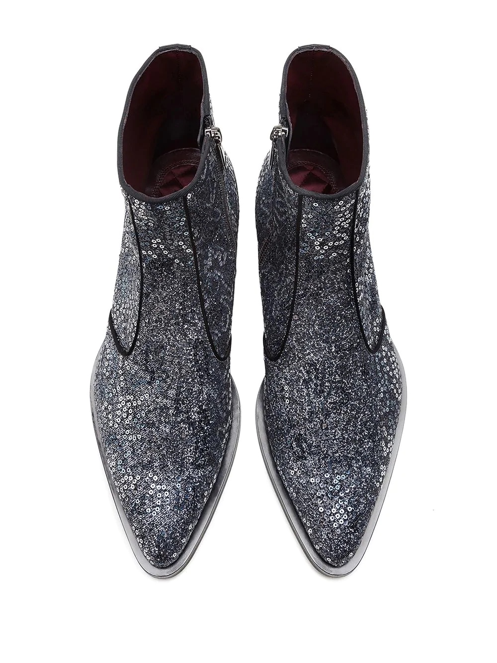 sequin-detail ankle-length boots - 4