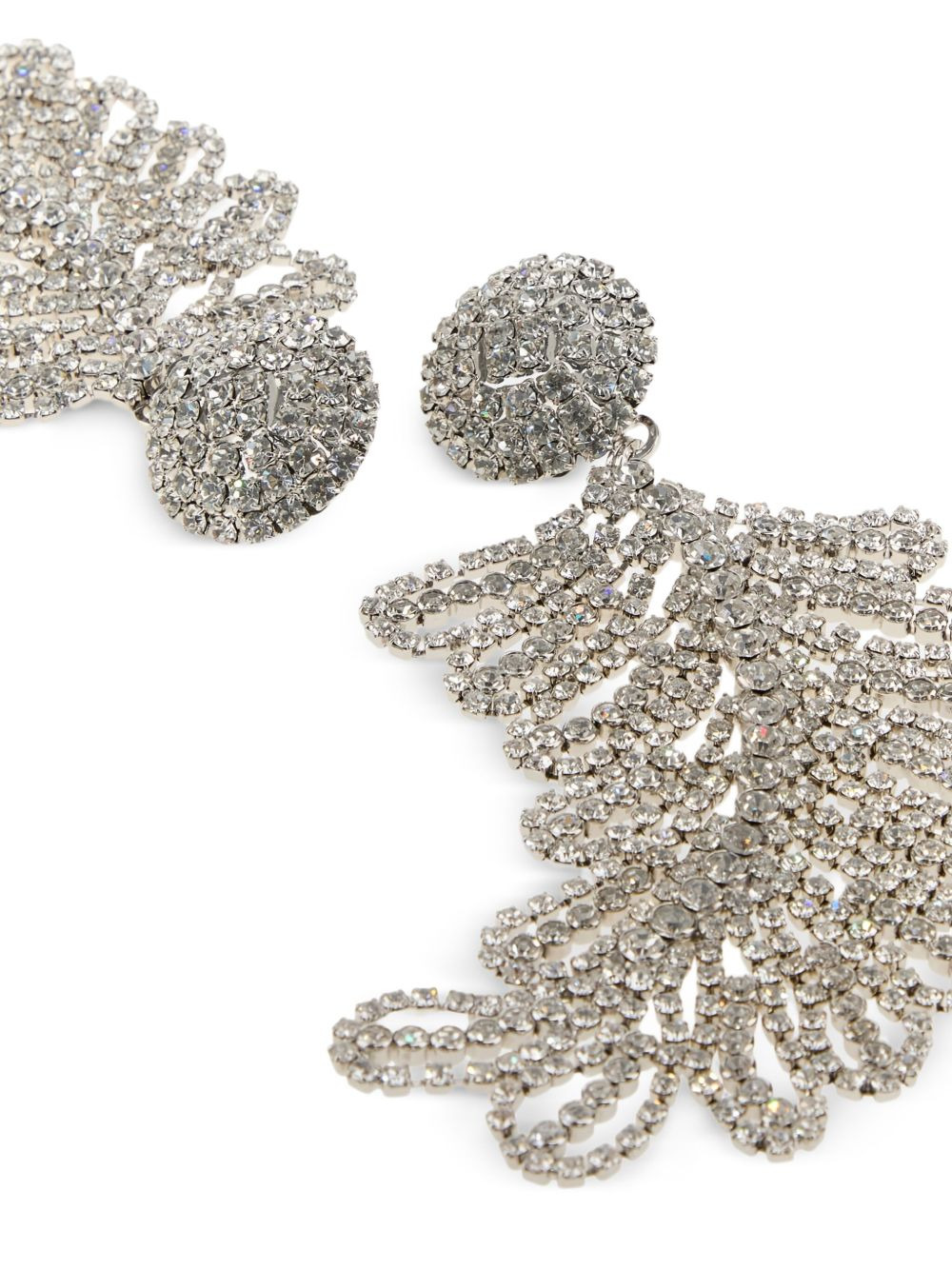 crystal-embellished feather earrings - 2